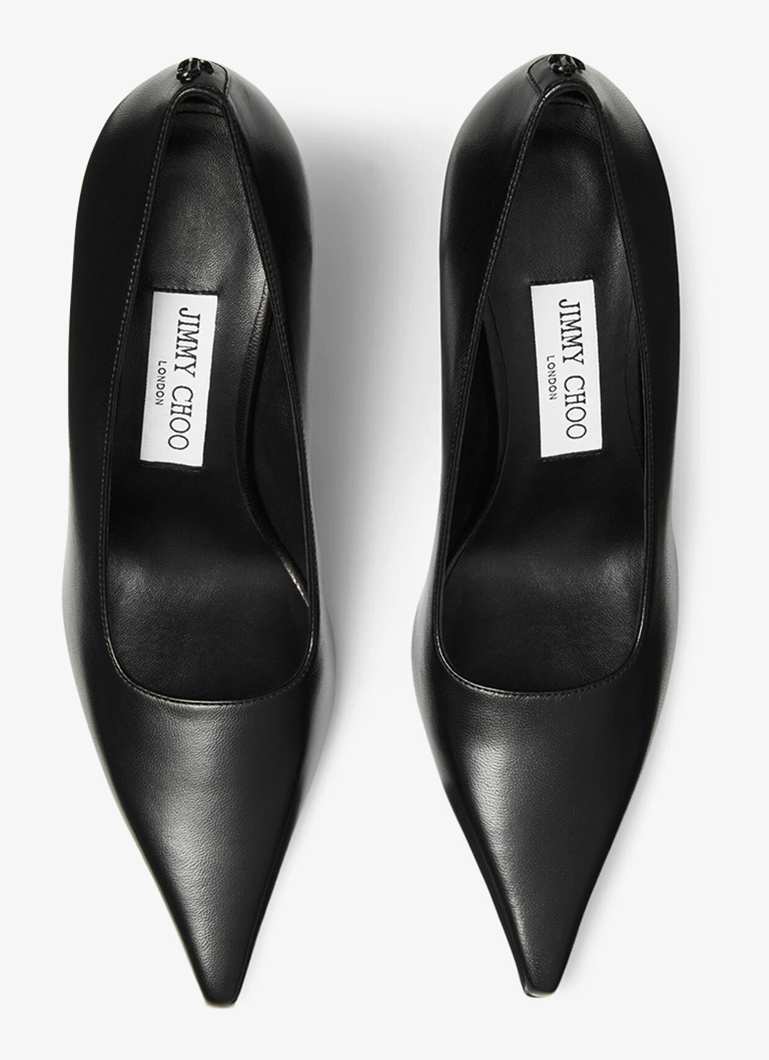 Jimmy Choo Ixia 80 pump van lamsleer - detail 2 zwart