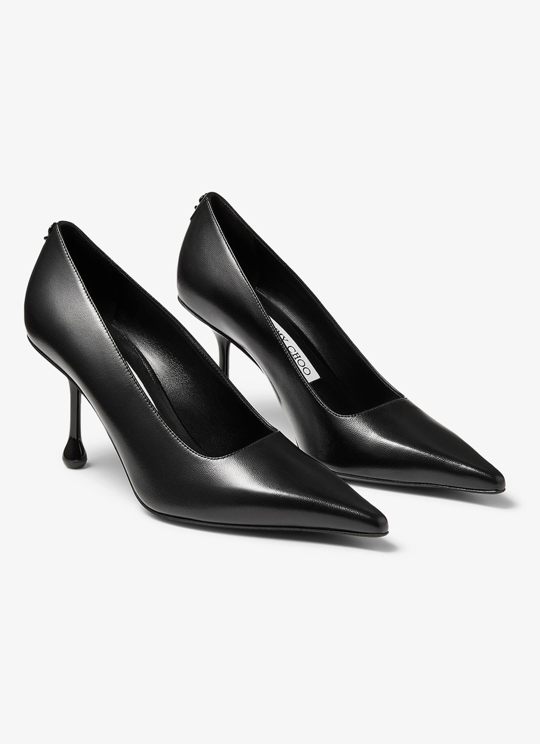 Jimmy Choo Ixia 80 pump van lamsleer - detail 3 zwart