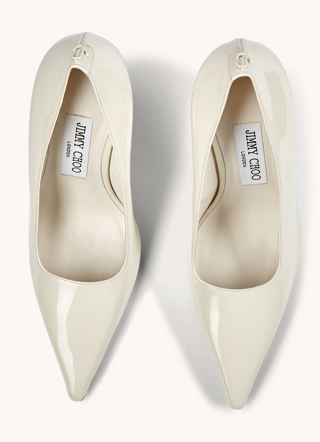 Jimmy Choo Ixia 95 pump van kalfsleer - detail 5 gebroken wit