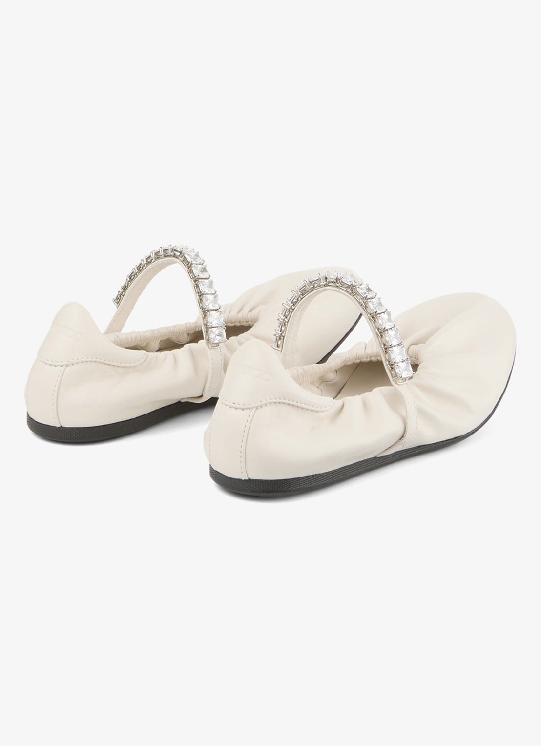 Jimmy Choo Jade ballerina van leer - achterkant 3 gebroken wit