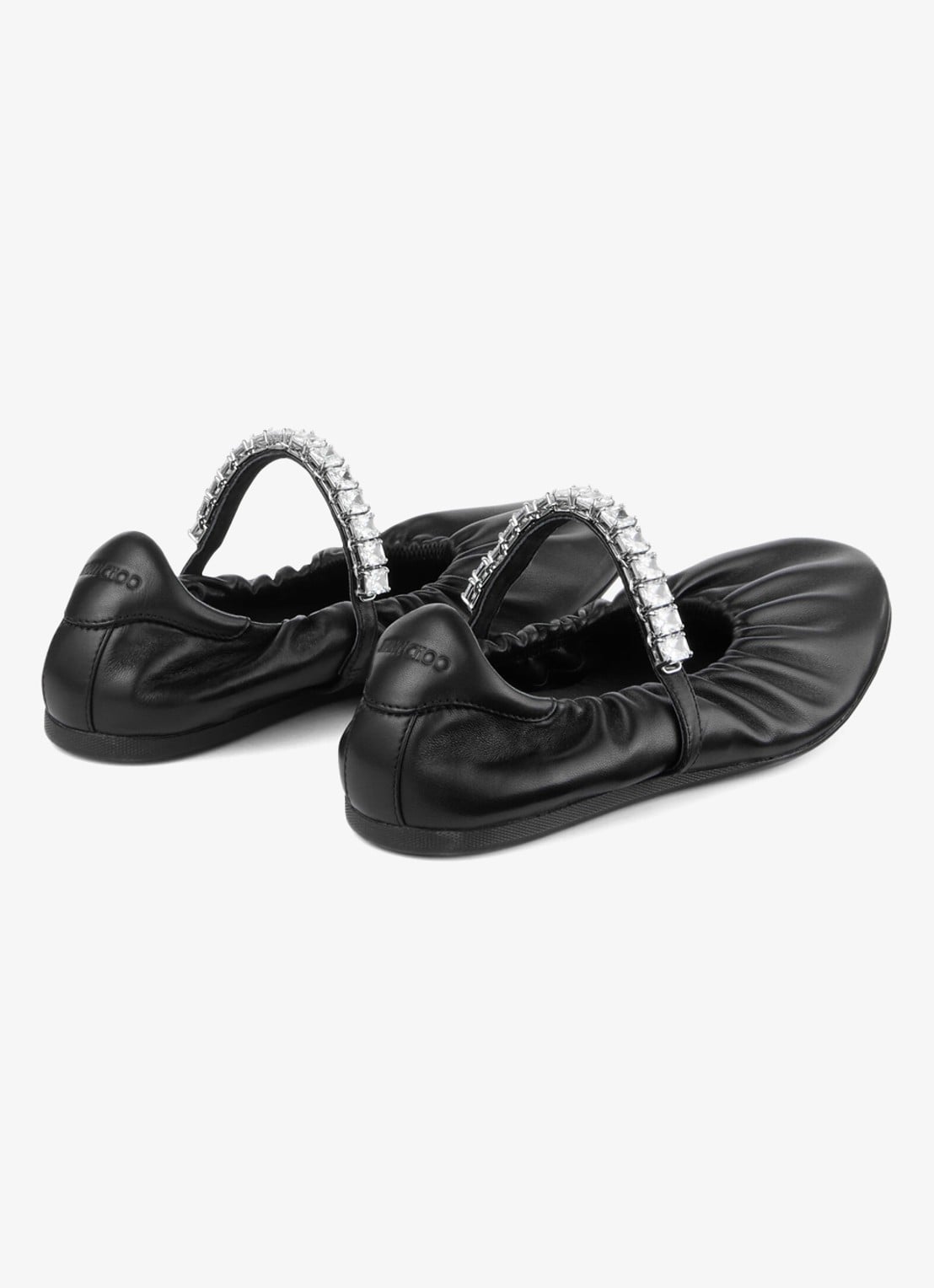 Jimmy Choo Jade ballerina van leer - achterkant 3 zwart