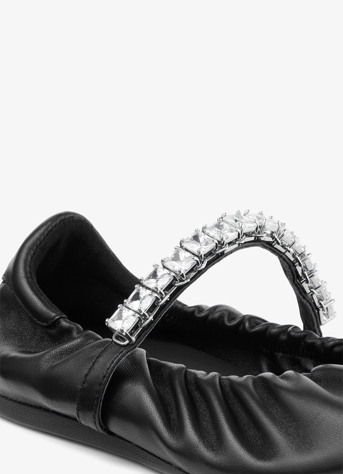 Jimmy Choo Jade ballerina van leer - detail 5 zwart
