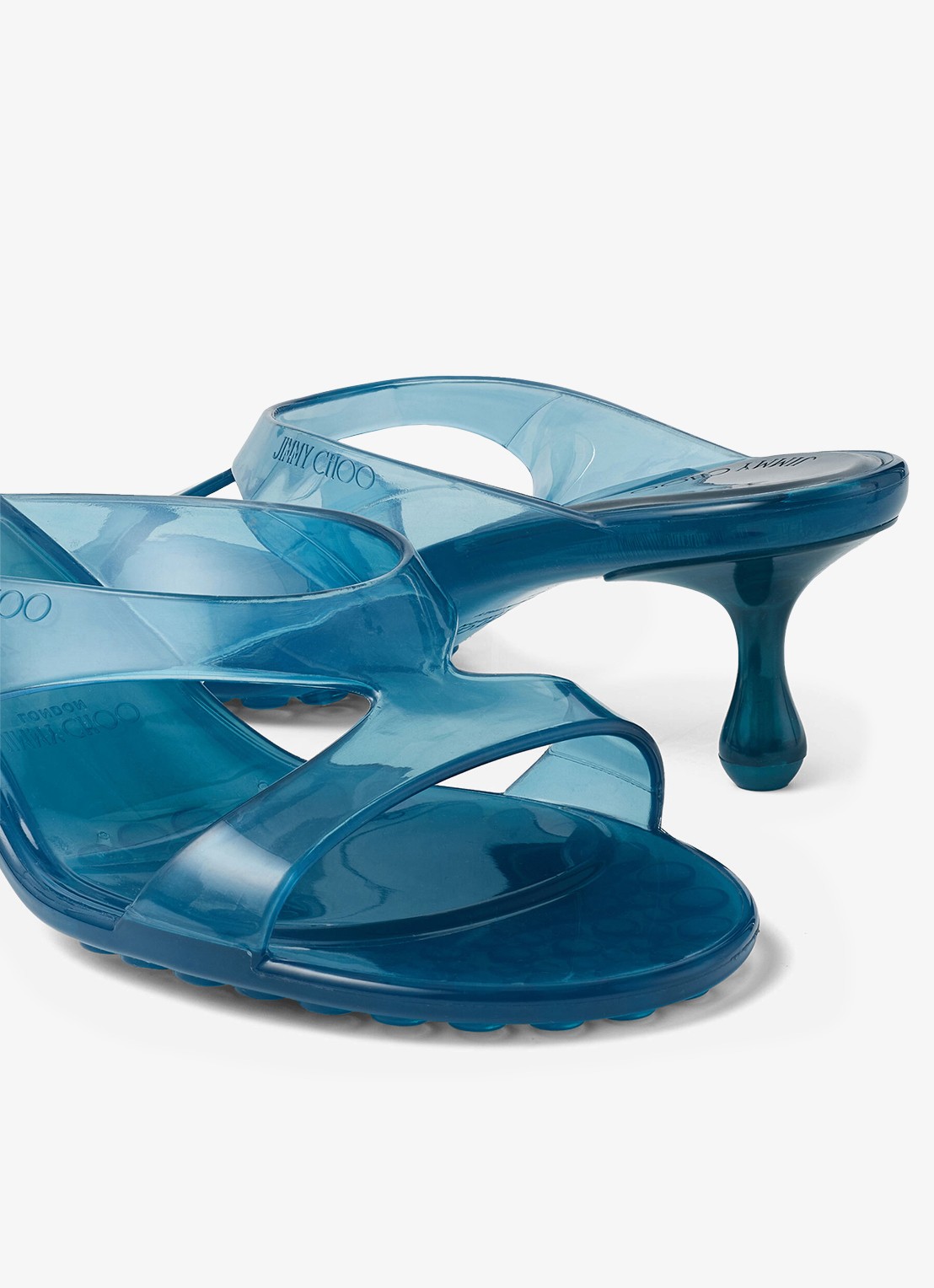 Jimmy Choo Jelly Drop 50 muiltje van rubber - detail 4 blauw