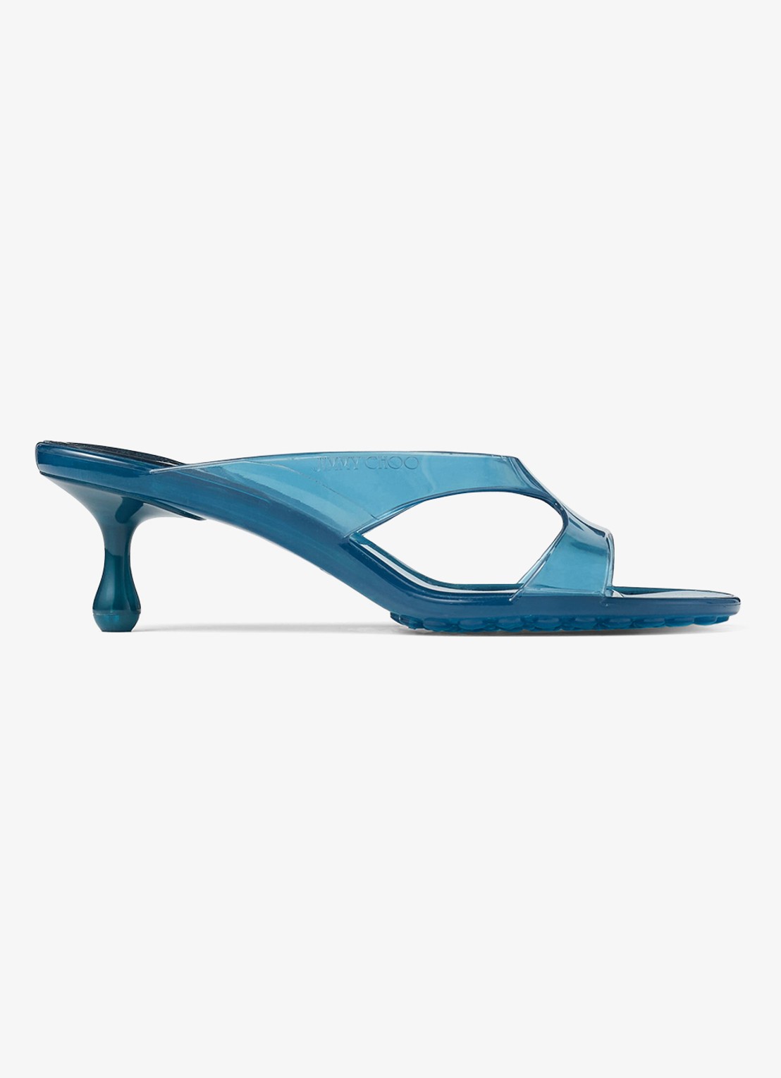 Jimmy Choo Jelly Drop 50 muiltje van rubber - voorkant 5 blauw