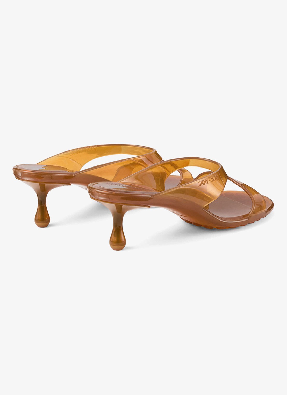 Jimmy Choo Jelly Drop 50 muiltje van rubber - achterkant 5 bruin