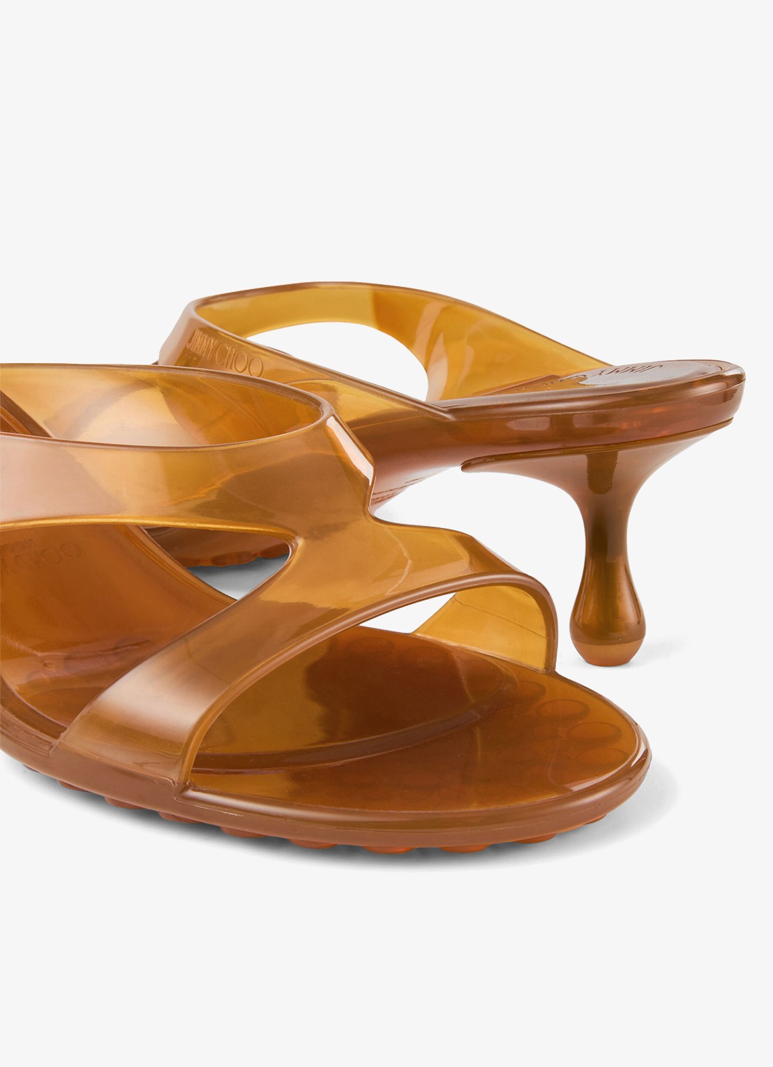 Jimmy Choo Jelly Drop 50 muiltje van rubber - detail 4 bruin