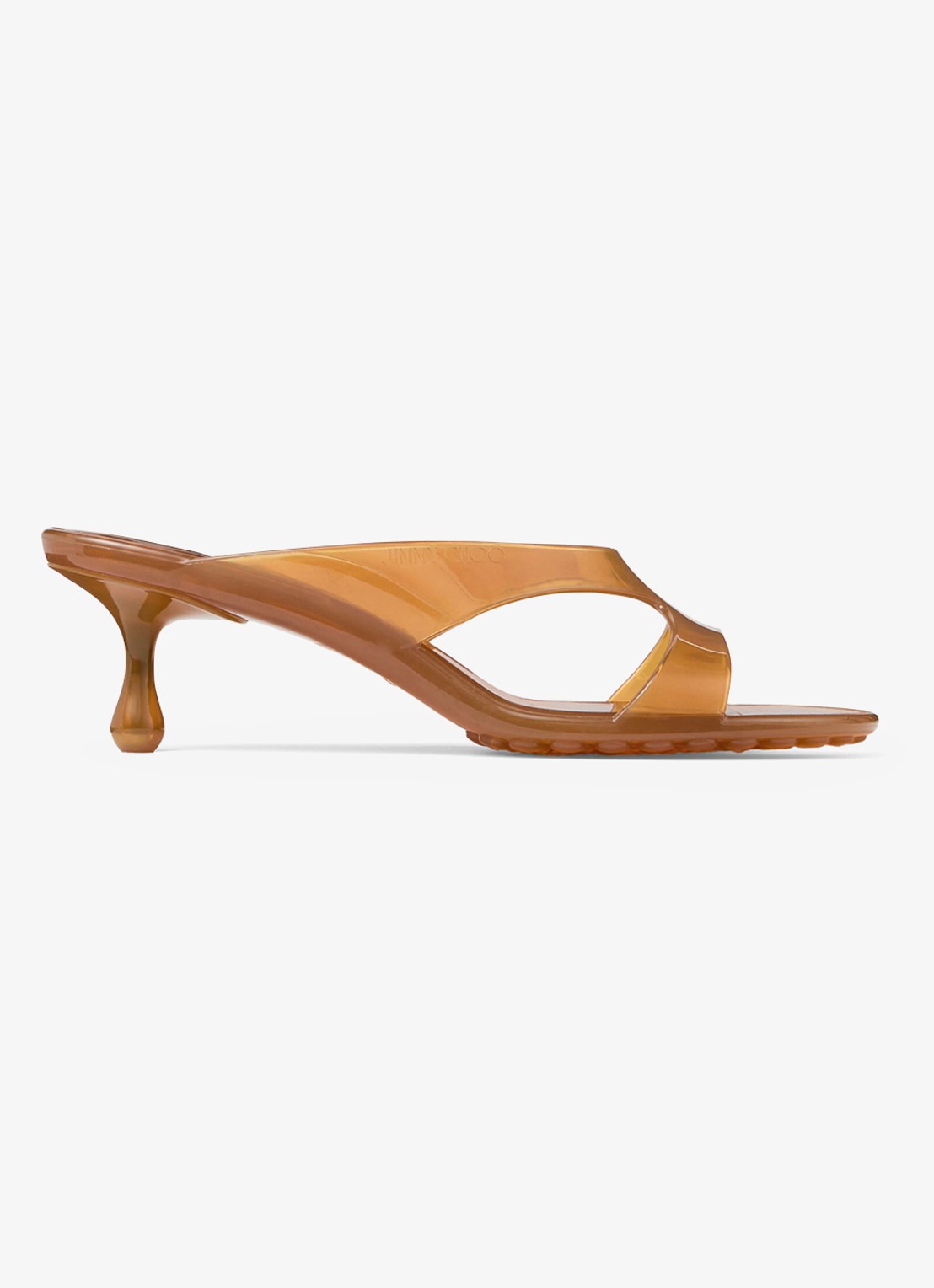 Jimmy Choo Jelly Drop 50 muiltje van rubber - voorkant bruin
