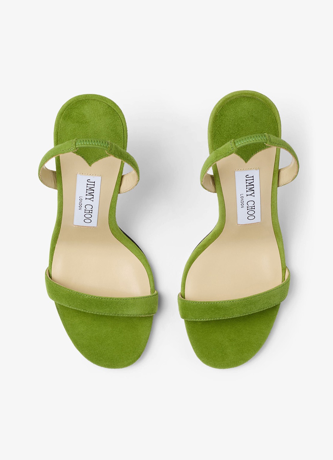 Jimmy Choo Jenn 100 sandalette van geitensuède - detail 4 groen
