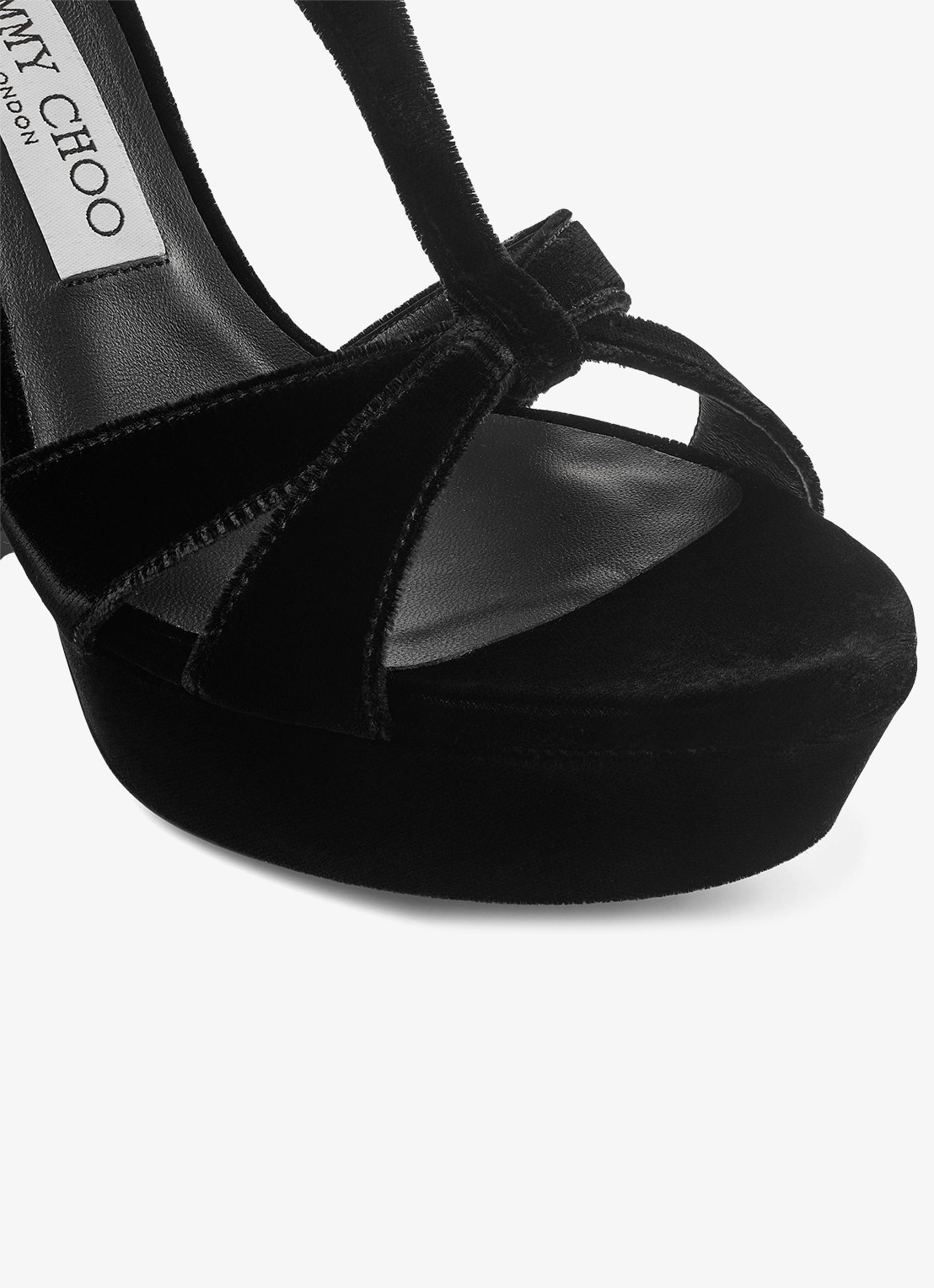 Jimmy Choo Kesia 120 sandalette van fluweel - detail 3 zwart