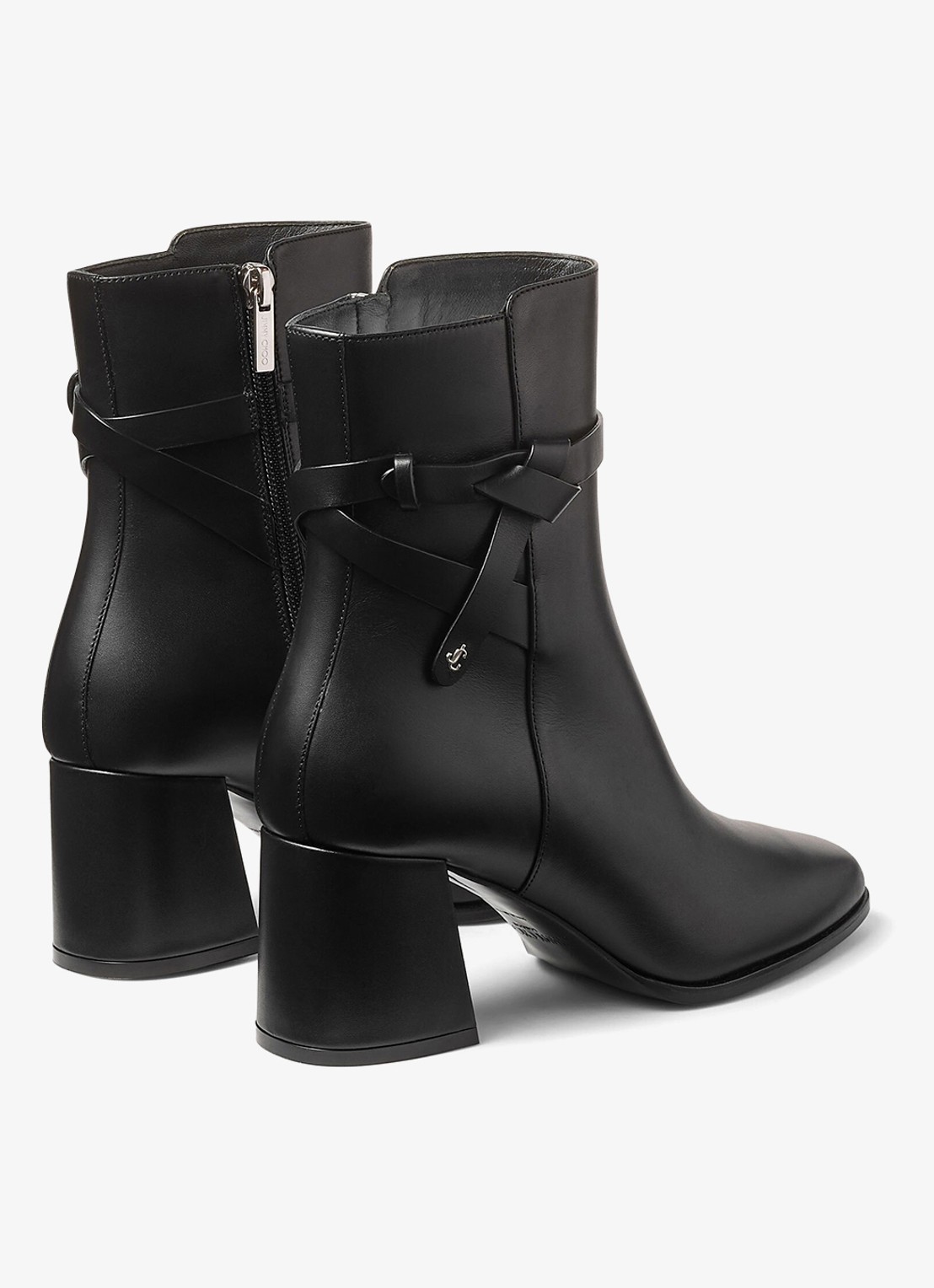 Jimmy Choo Lawton 65 enkellaarsje van kalfsleer - achterkant 2 zwart