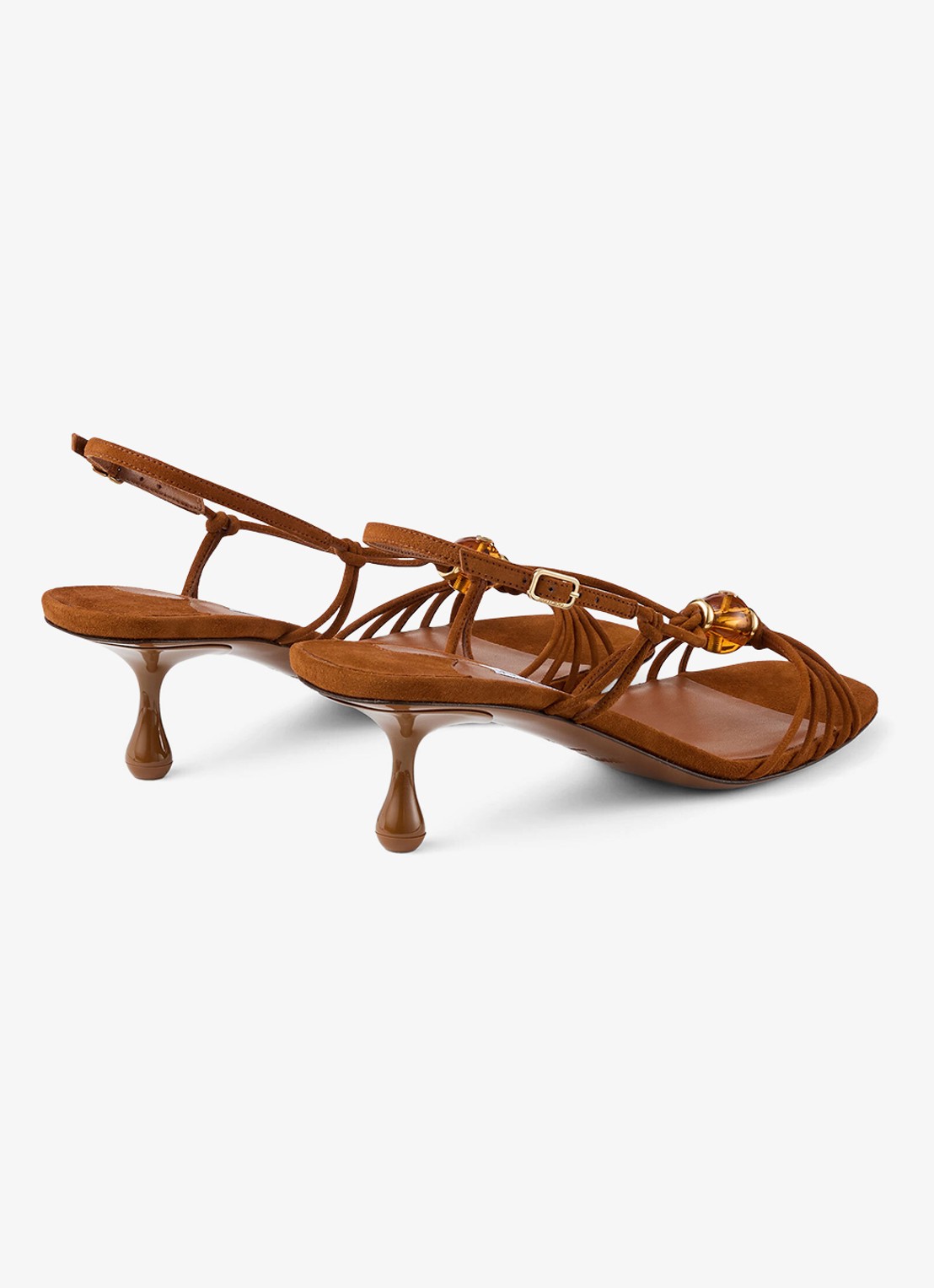 Jimmy Choo Lova 50 sandalette van geitensuède - achterkant 6 bruin