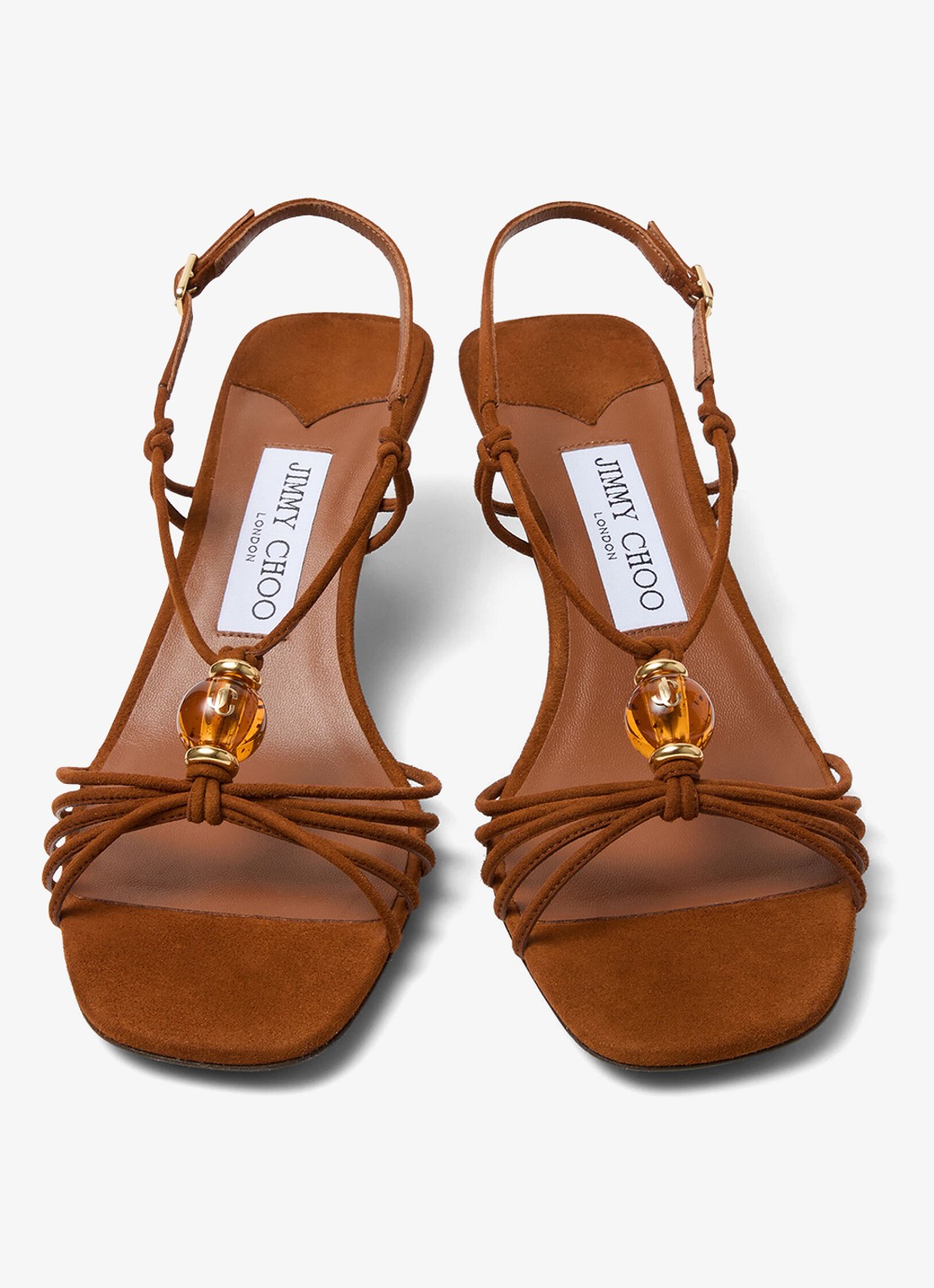Jimmy Choo Lova 50 sandalette van geitensuède - detail 2 bruin