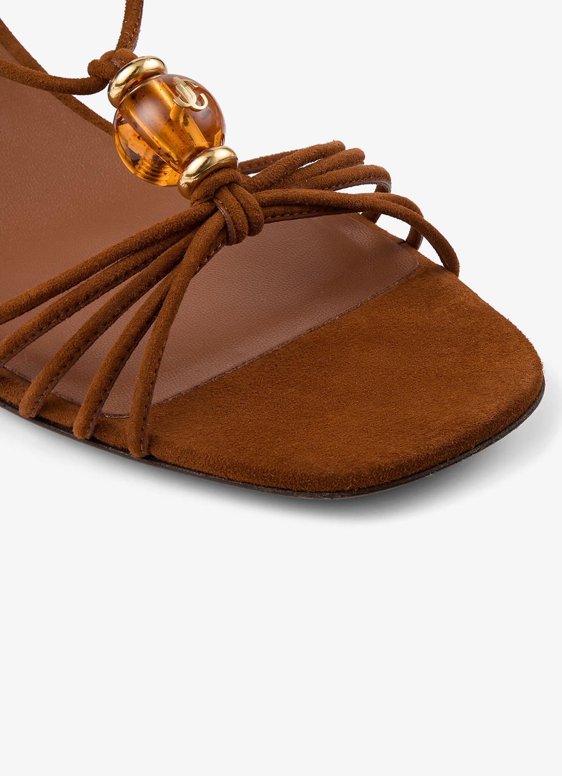 Jimmy Choo Lova 50 sandalette van geitensuède - detail 3 bruin