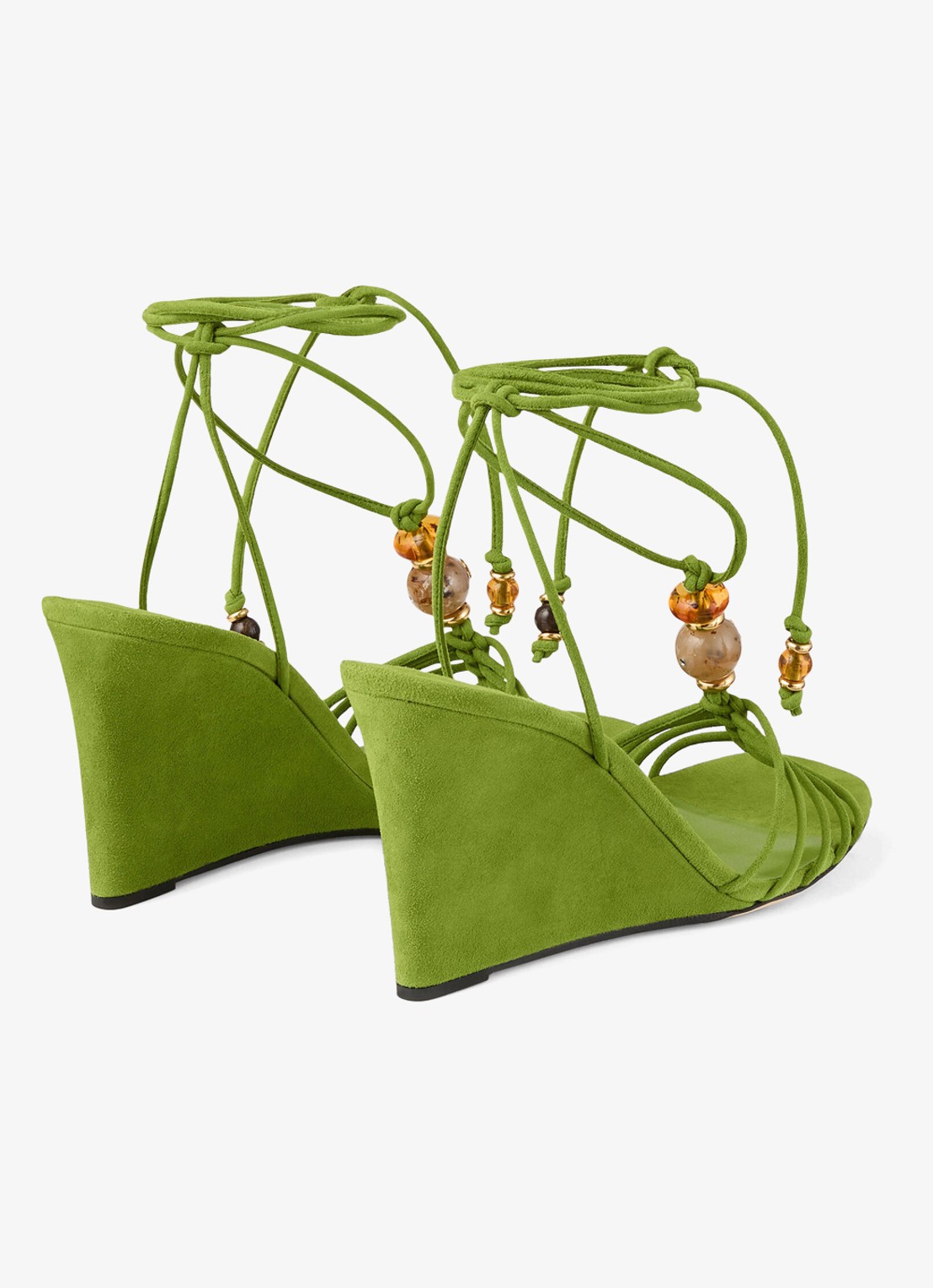 Jimmy Choo Lova 85 sleehak van geitensuède - achterkant 3 groen