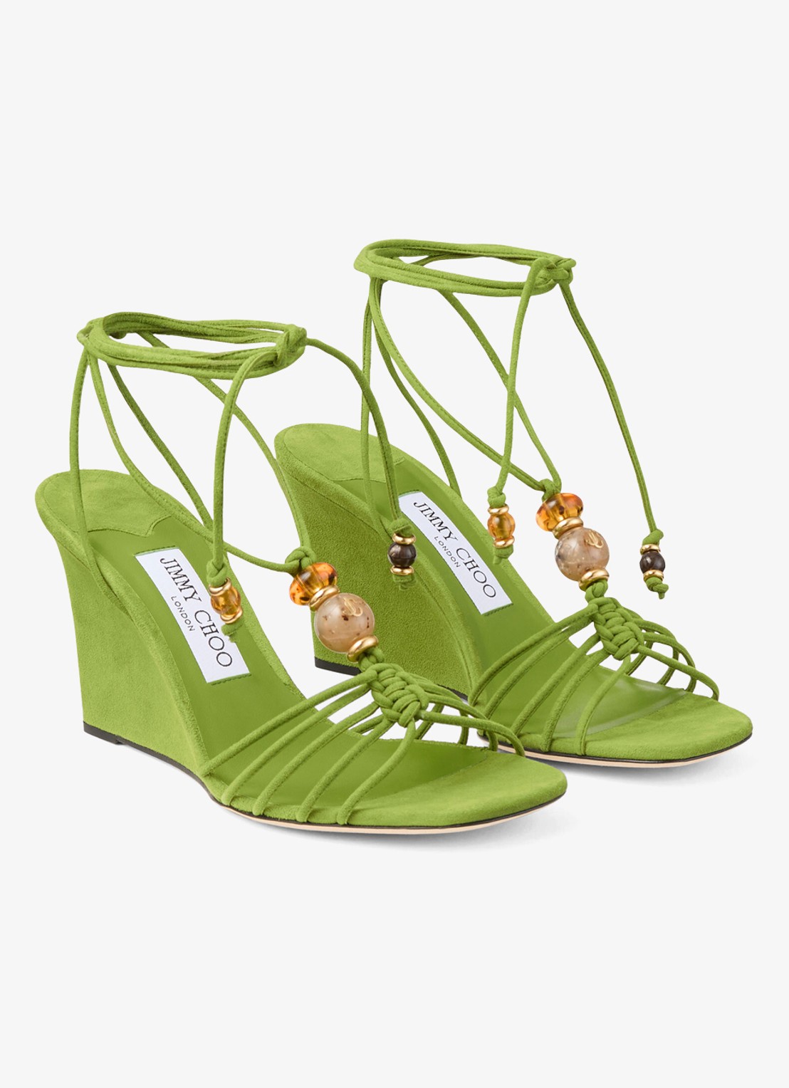 Jimmy Choo Lova 85 sleehak van geitensuède - detail 4 groen