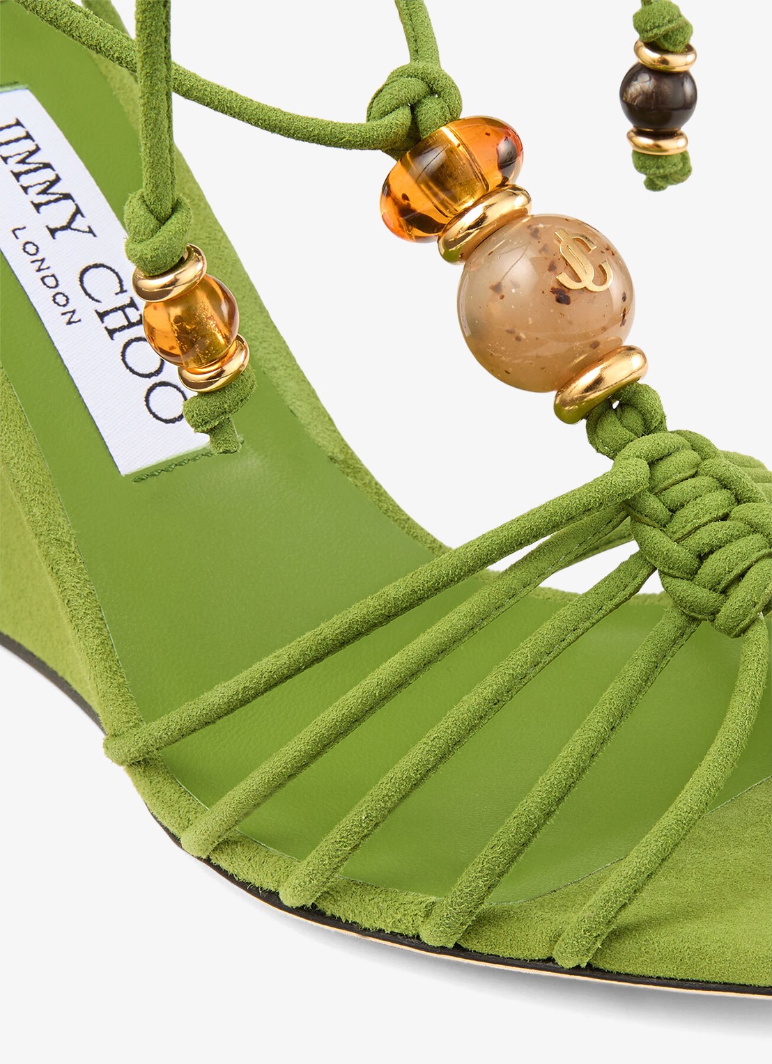 Jimmy Choo Lova 85 sleehak van geitensuède - detail 6 groen