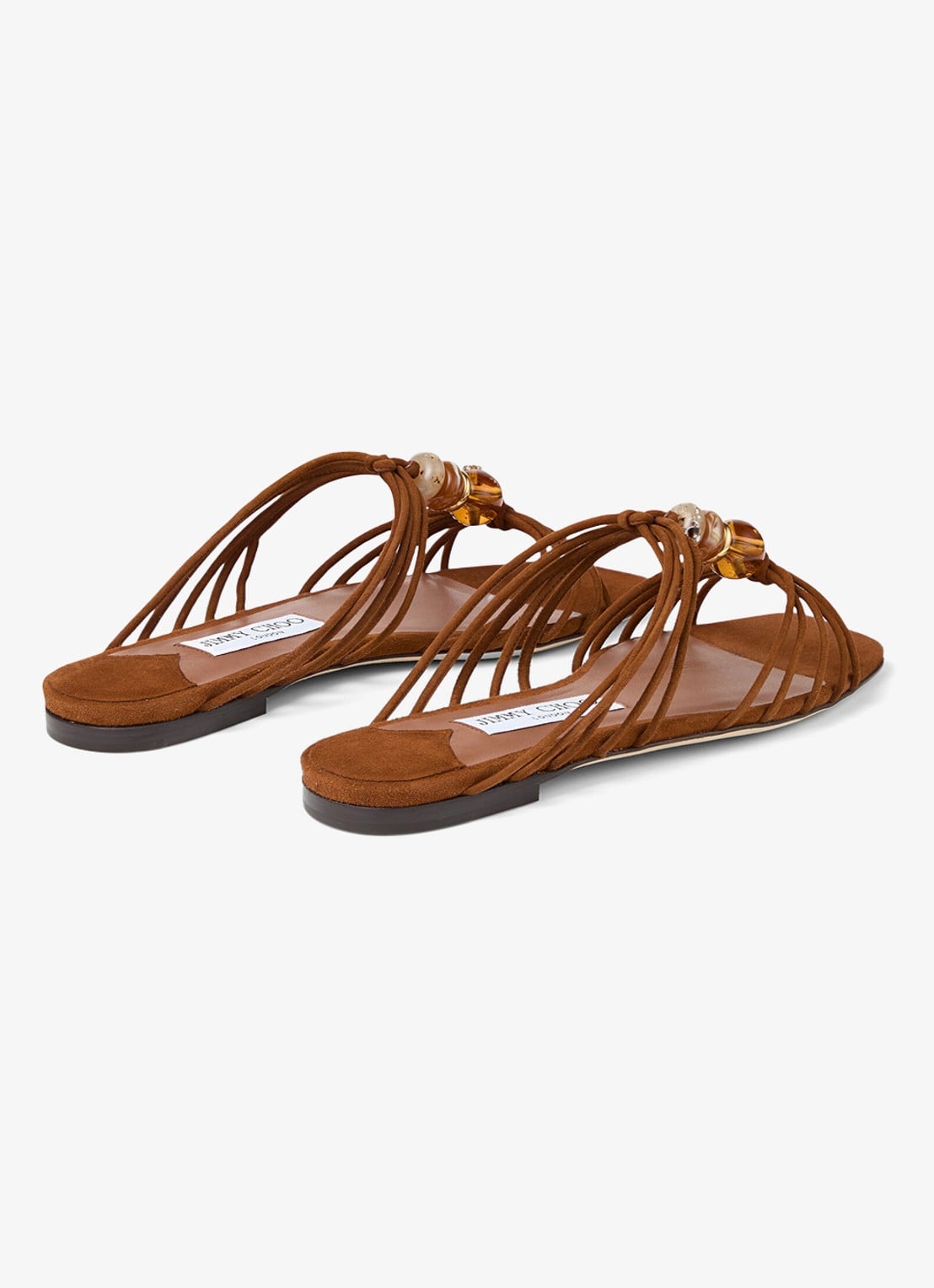 Jimmy Choo Lova slipper van geitensuède - achterkant 3 bruin