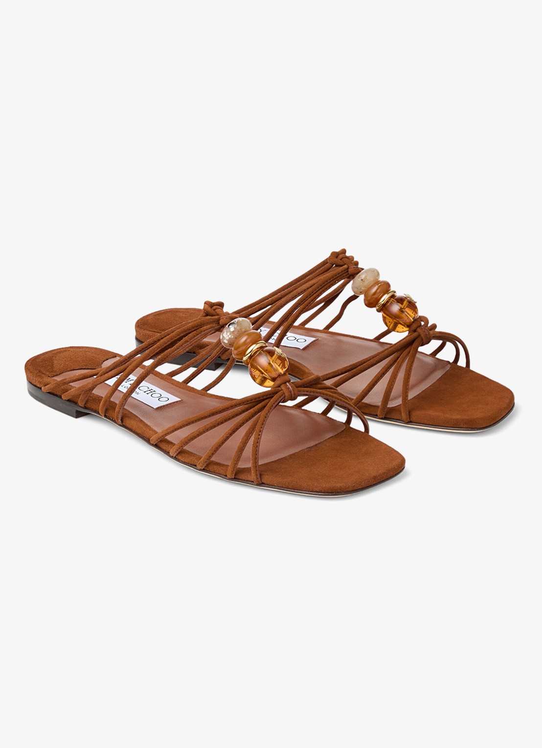 Jimmy Choo Lova slipper van geitensuède - detail 4 bruin