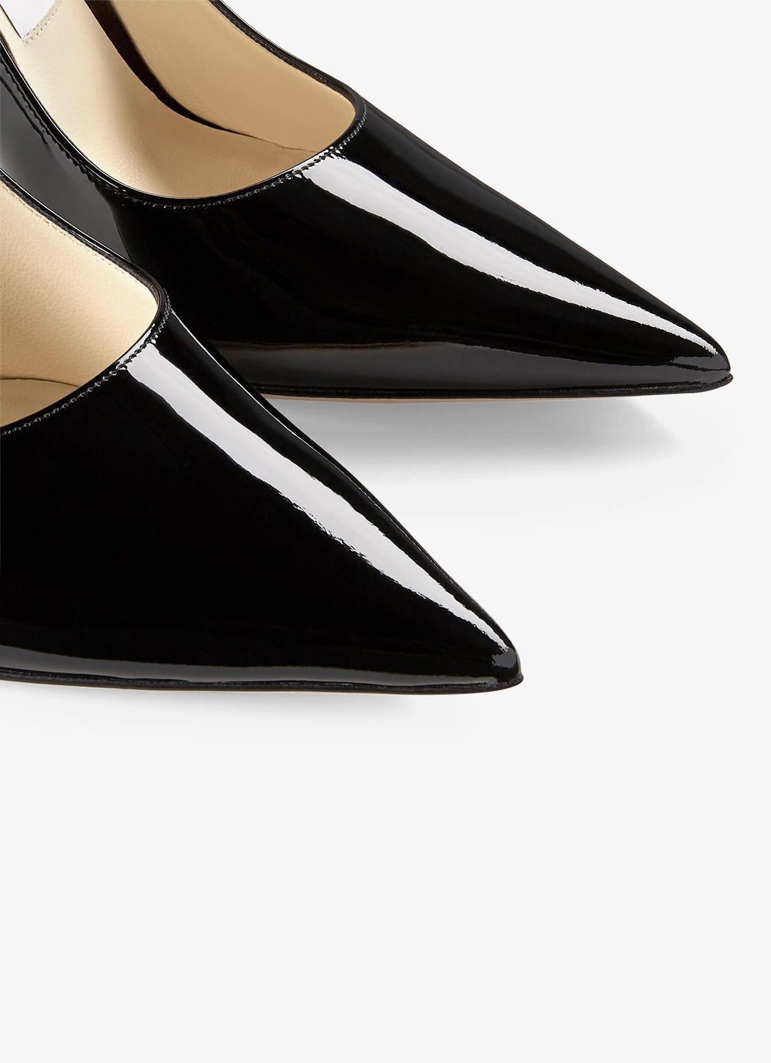 Jimmy Choo Love 100 pump van lakleer - detail zwart
