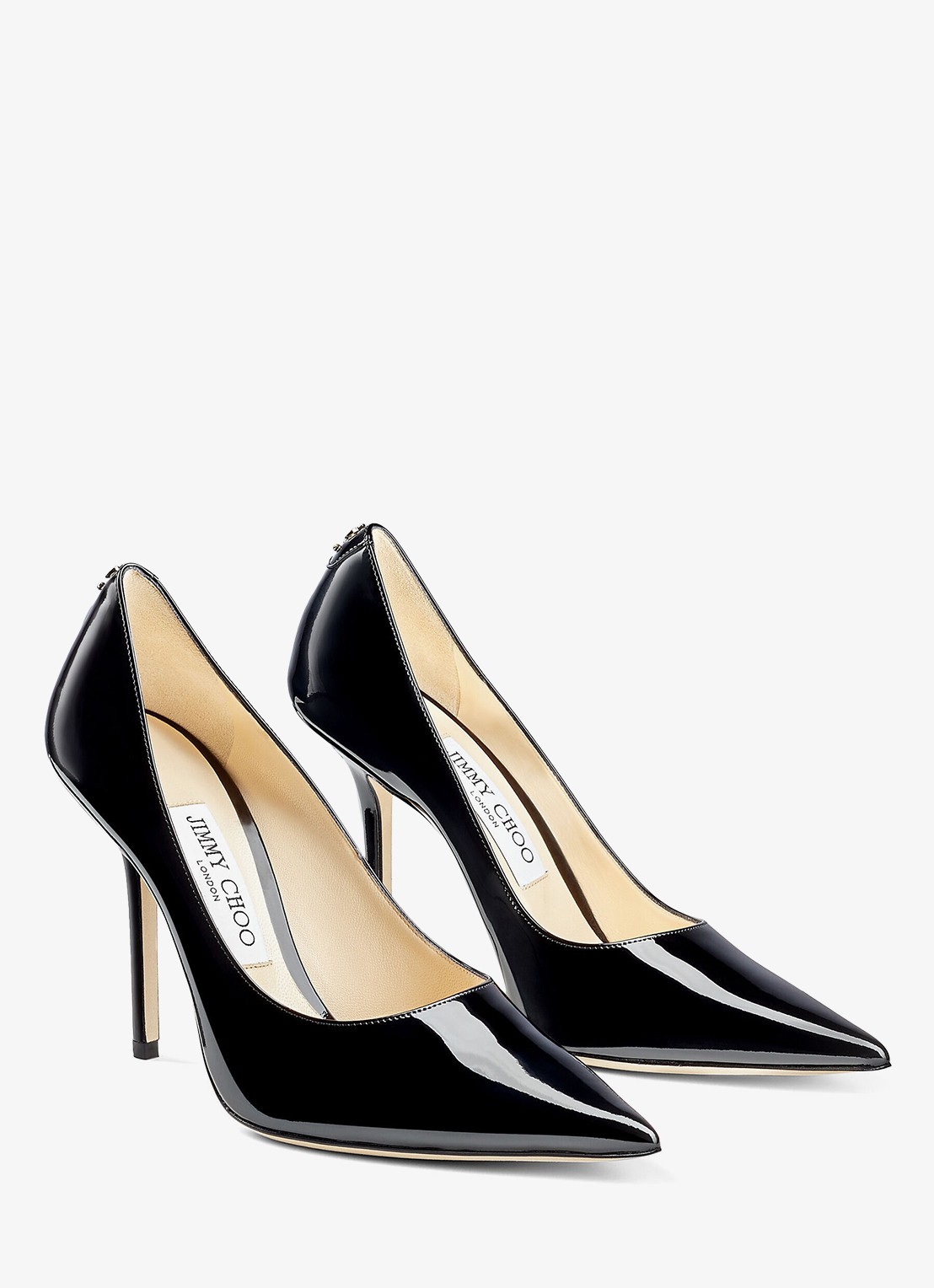 Jimmy Choo Love 100 pump van lakleer - voorkant 4 zwart