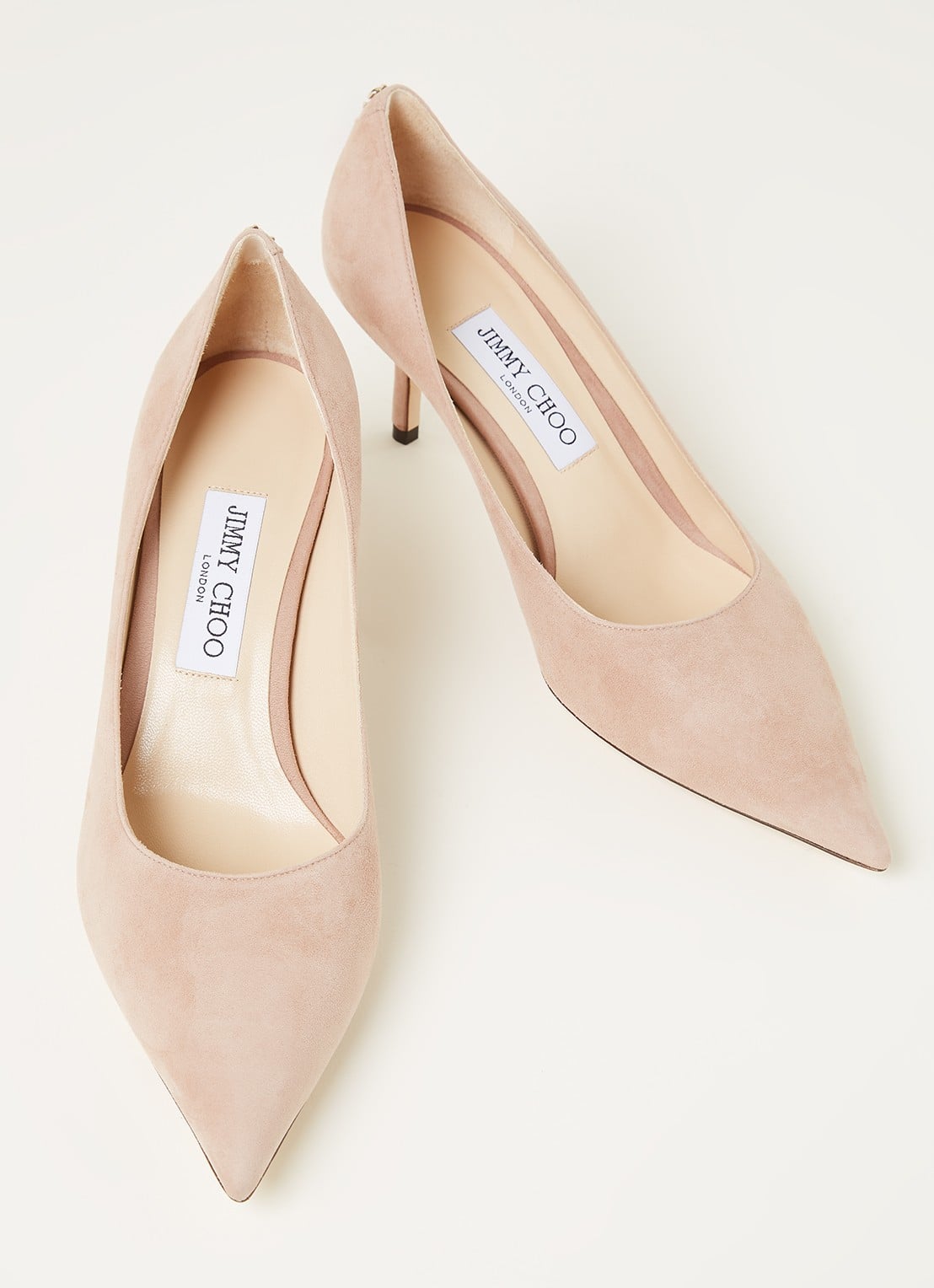Jimmy Choo Love 65 pump van suède - detail 2 oudroze