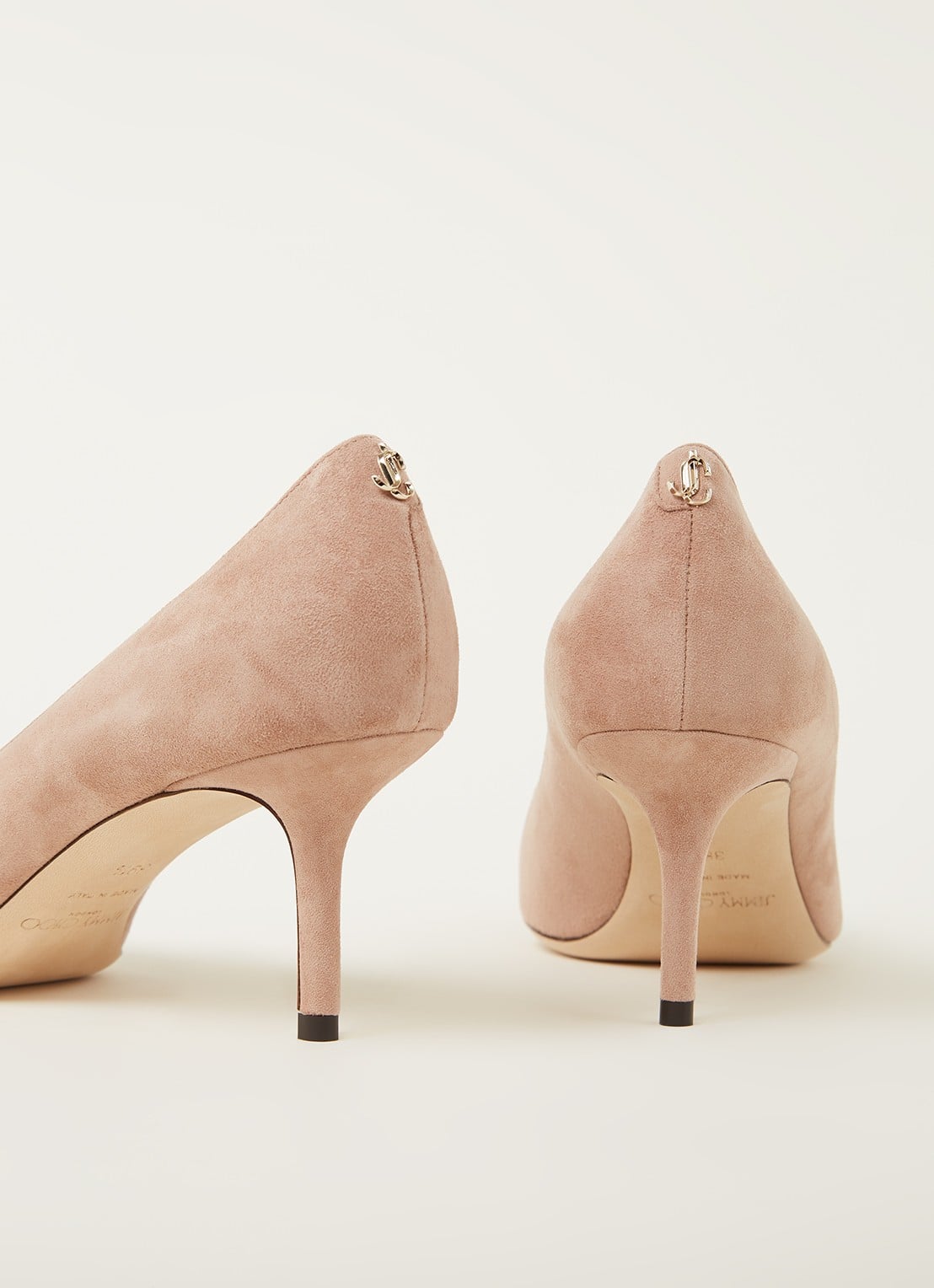 Jimmy Choo Love 65 pump van suède - detail 3 oudroze