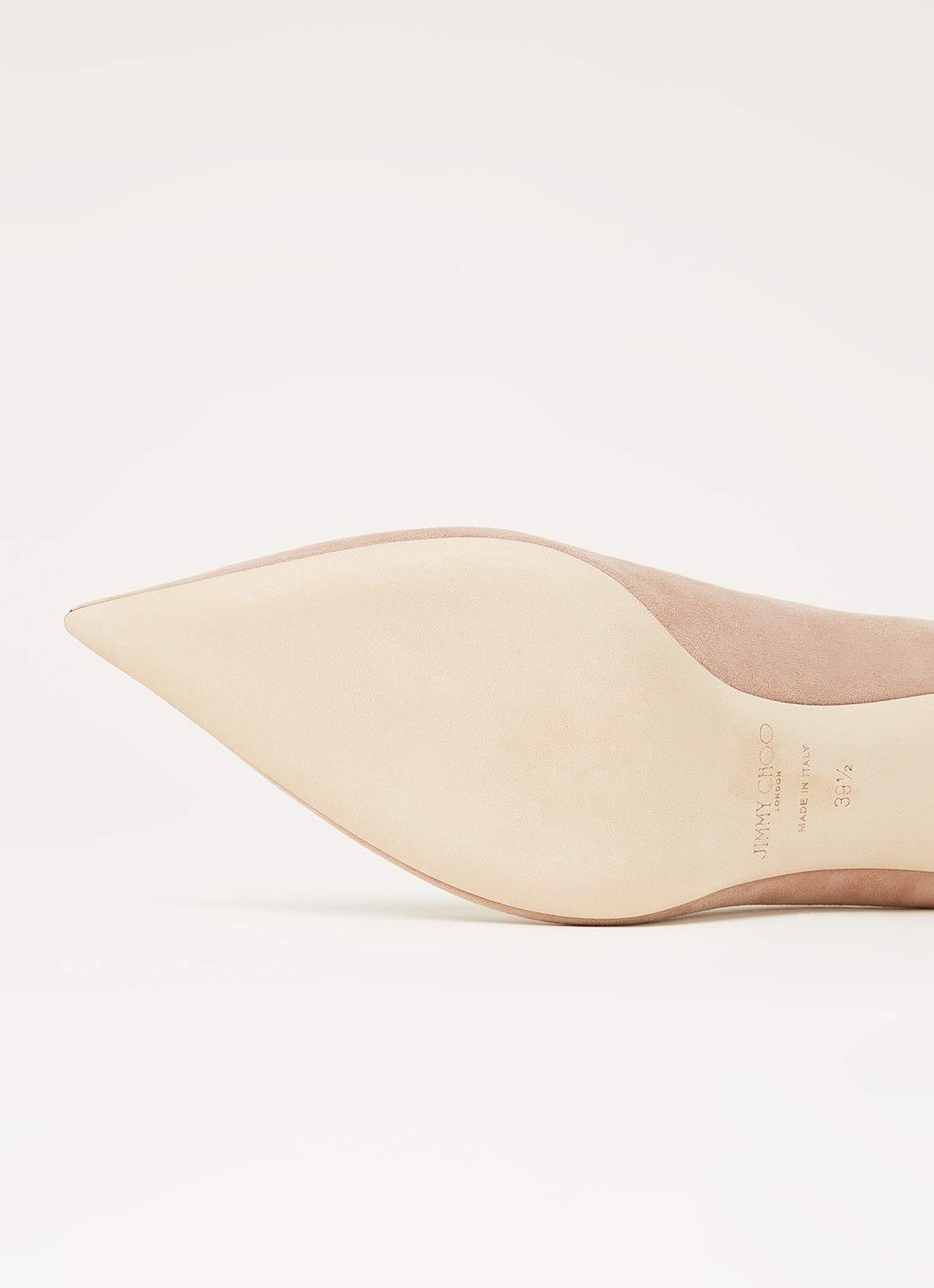 Jimmy Choo Love 65 pump van suède - detail 4 oudroze