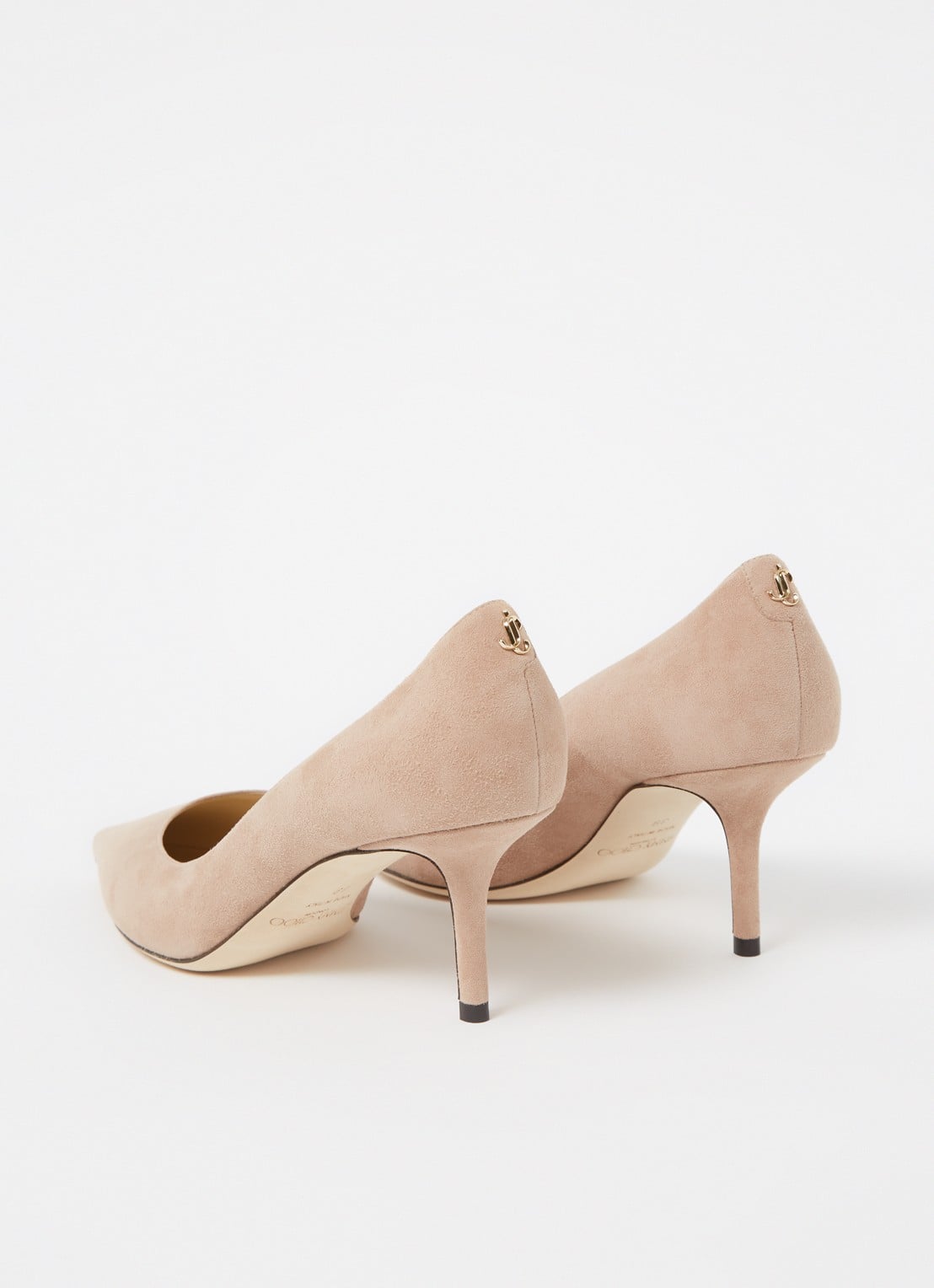 Jimmy Choo Love 65 pump van suède - detail 5 oudroze