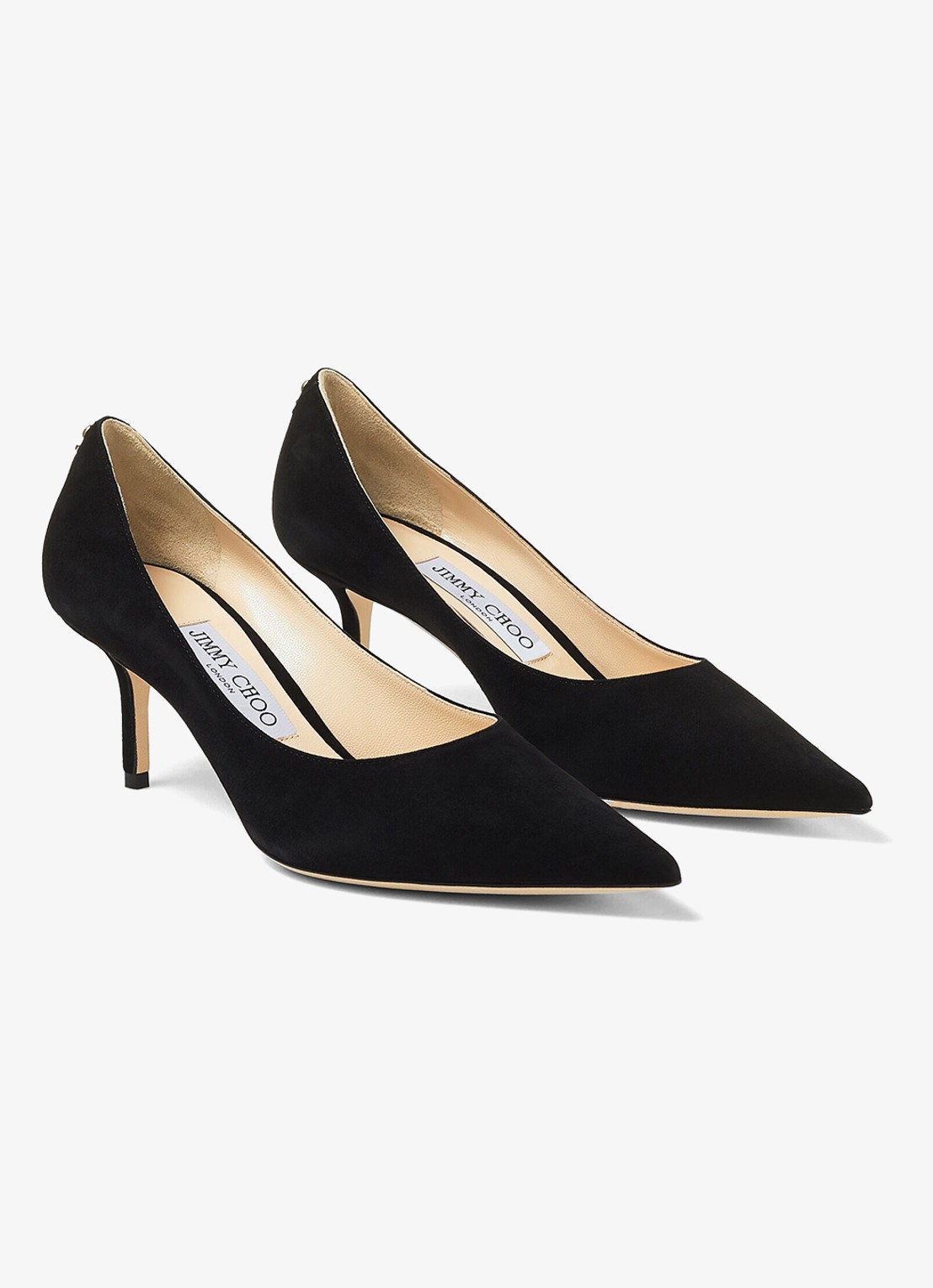 Jimmy Choo Love 65 pump van suède - voorkant 2 zwart