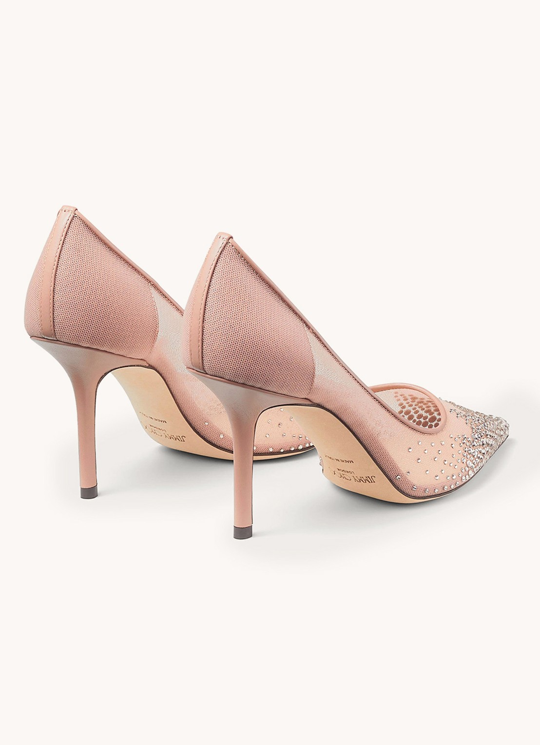 Jimmy Choo Love 85 pump met lamsleren details - detail 6 oudroze