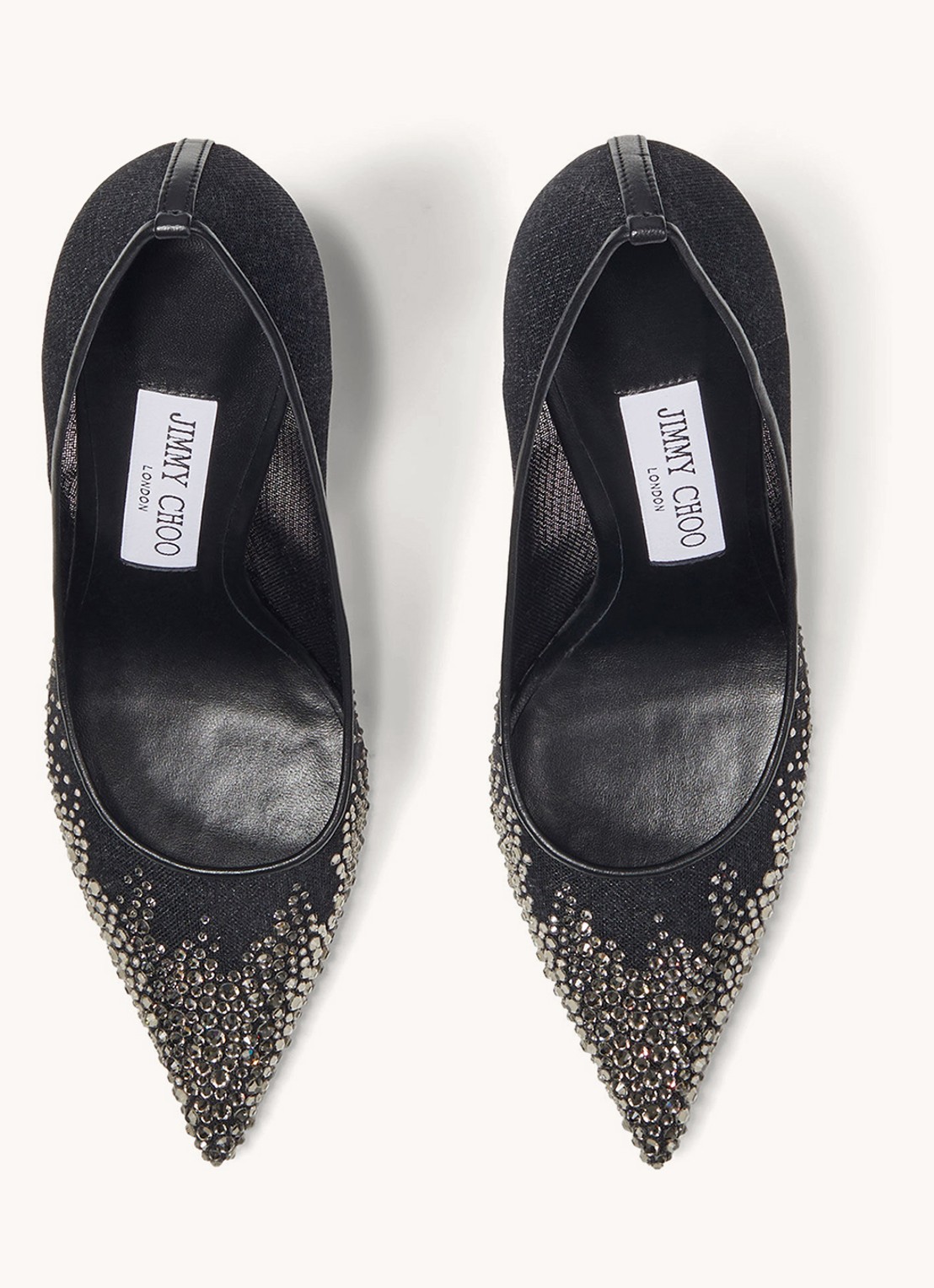 Jimmy Choo Love 85 pump met strass en lamsleren details - detail 5 zwart