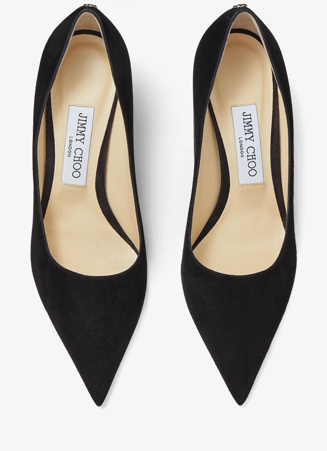 Jimmy Choo Love 85 pump van suède - detail 2 zwart