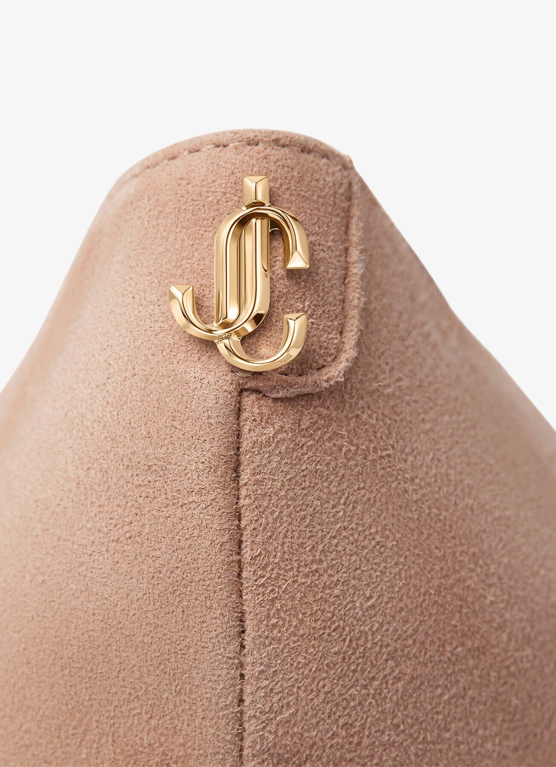 Jimmy Choo Love 85 pump van suède - detail beige
