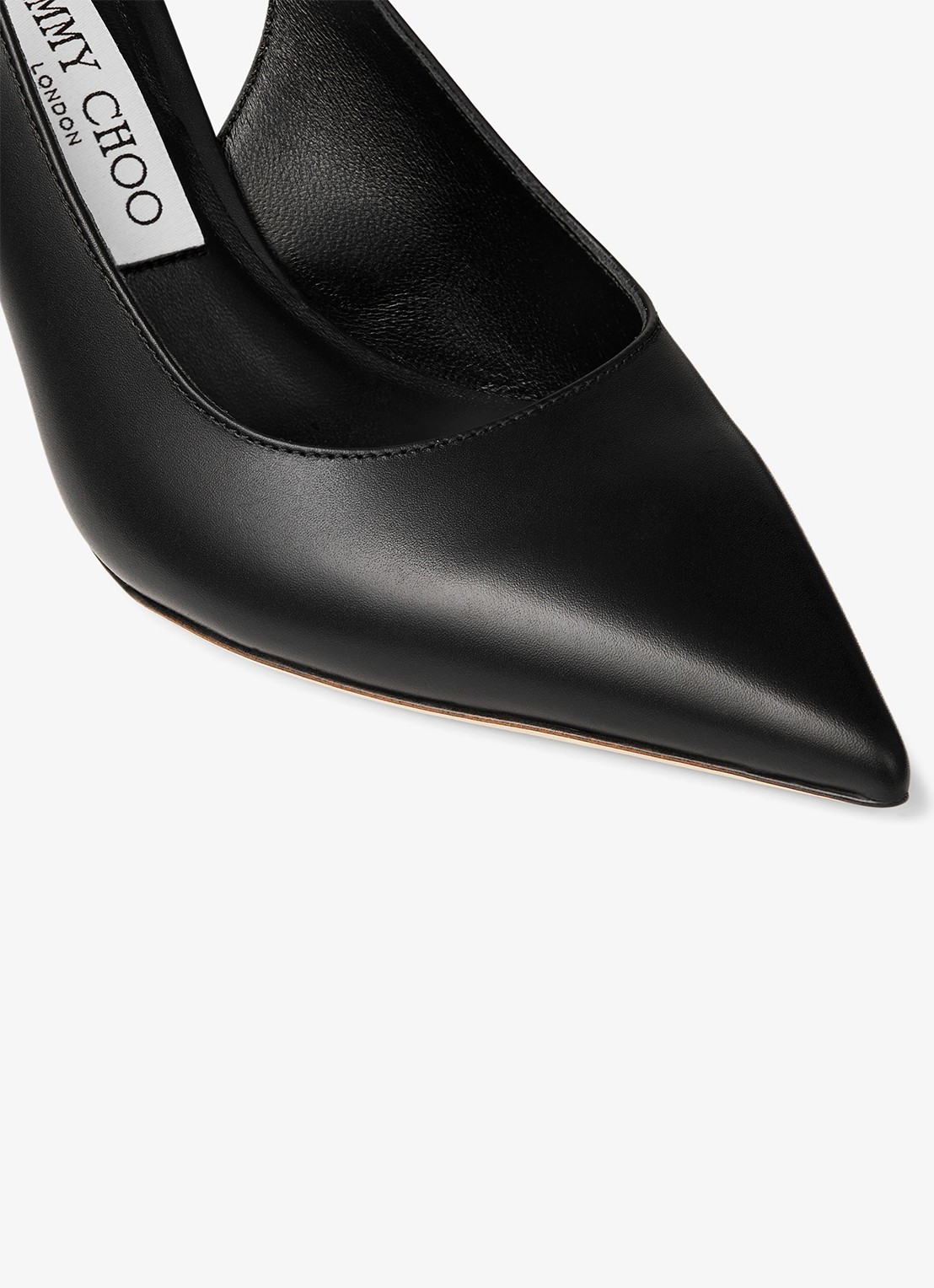 Jimmy Choo Love 85 slingback van kalfsleer - detail 2 zwart