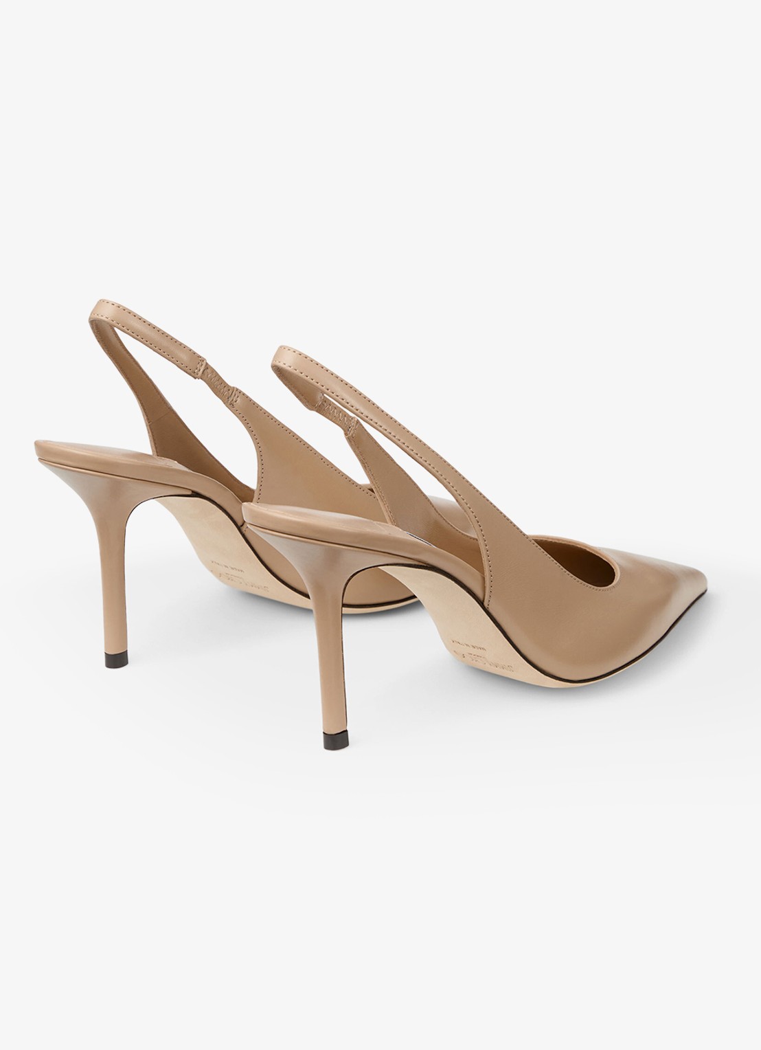 Jimmy Choo Love 85 slingback van kalfsleer - achterkant 3 beige