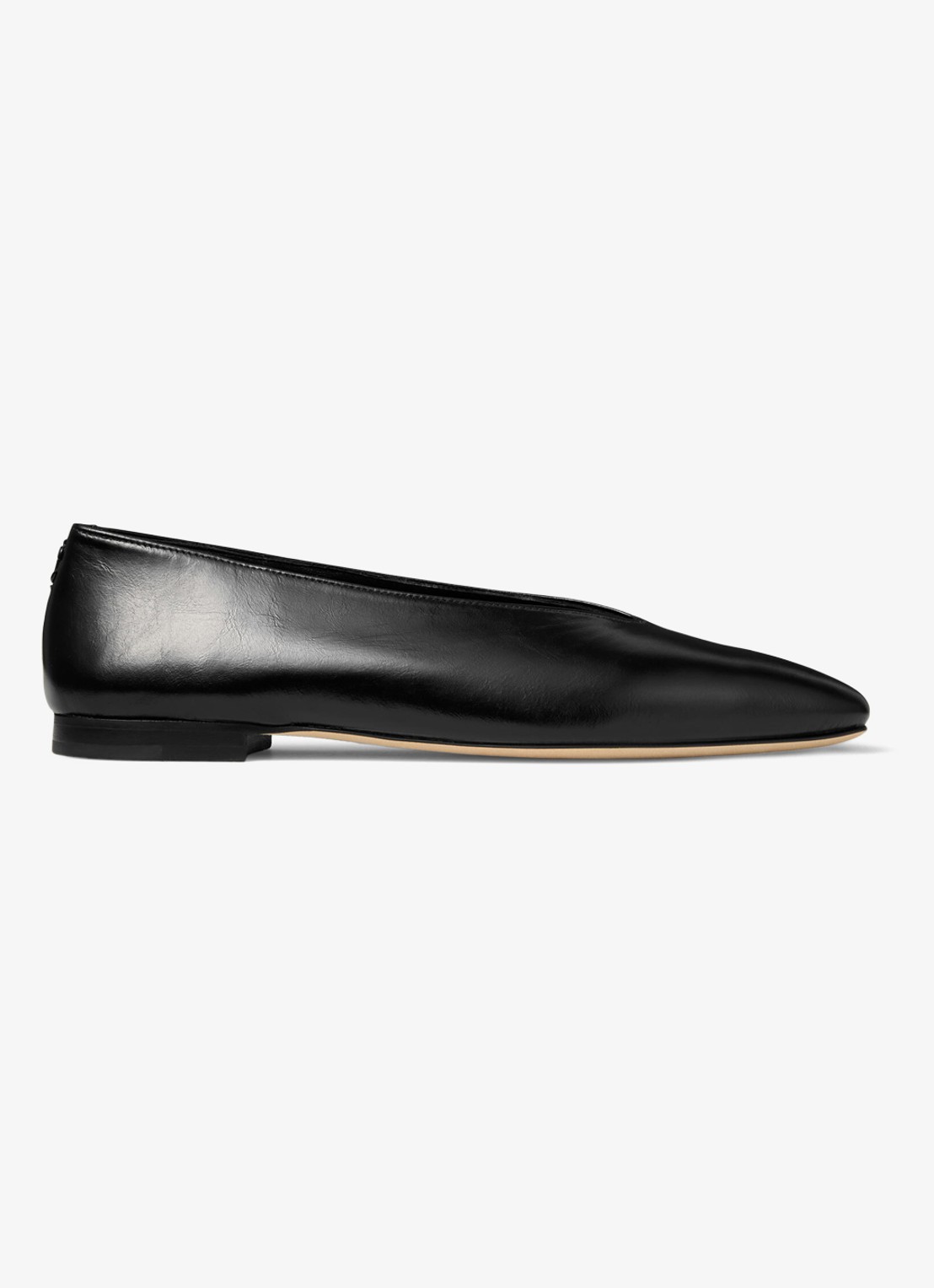 Jimmy Choo Margot ballerina van kalfssuède - voorkant zwart