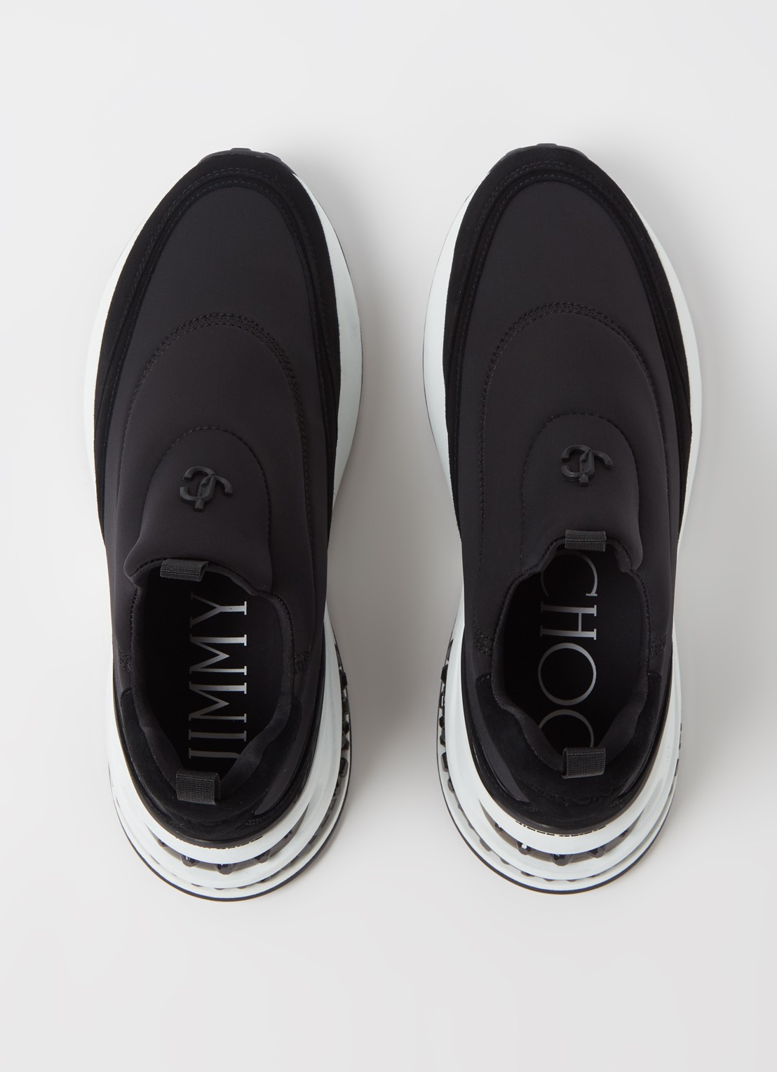 Jimmy Choo Memphis sneaker met suède details - detail 5 zwart