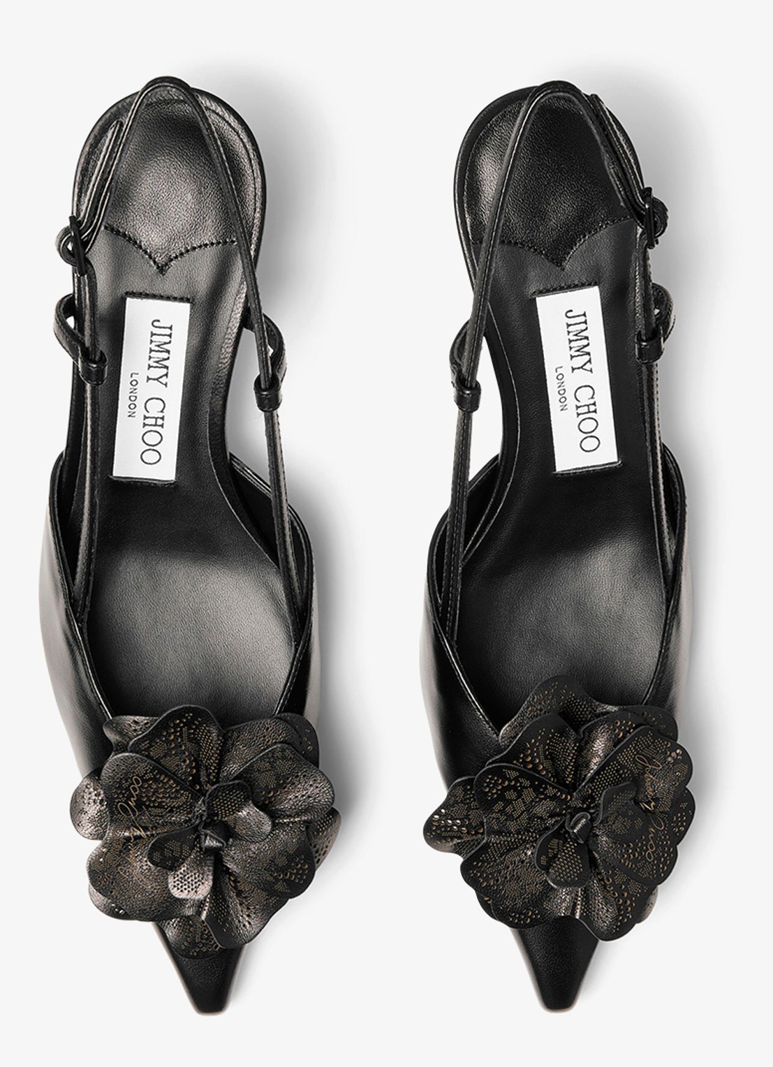Jimmy Choo Mimmi 50 slingback van lamsleer - detail 2 zwart