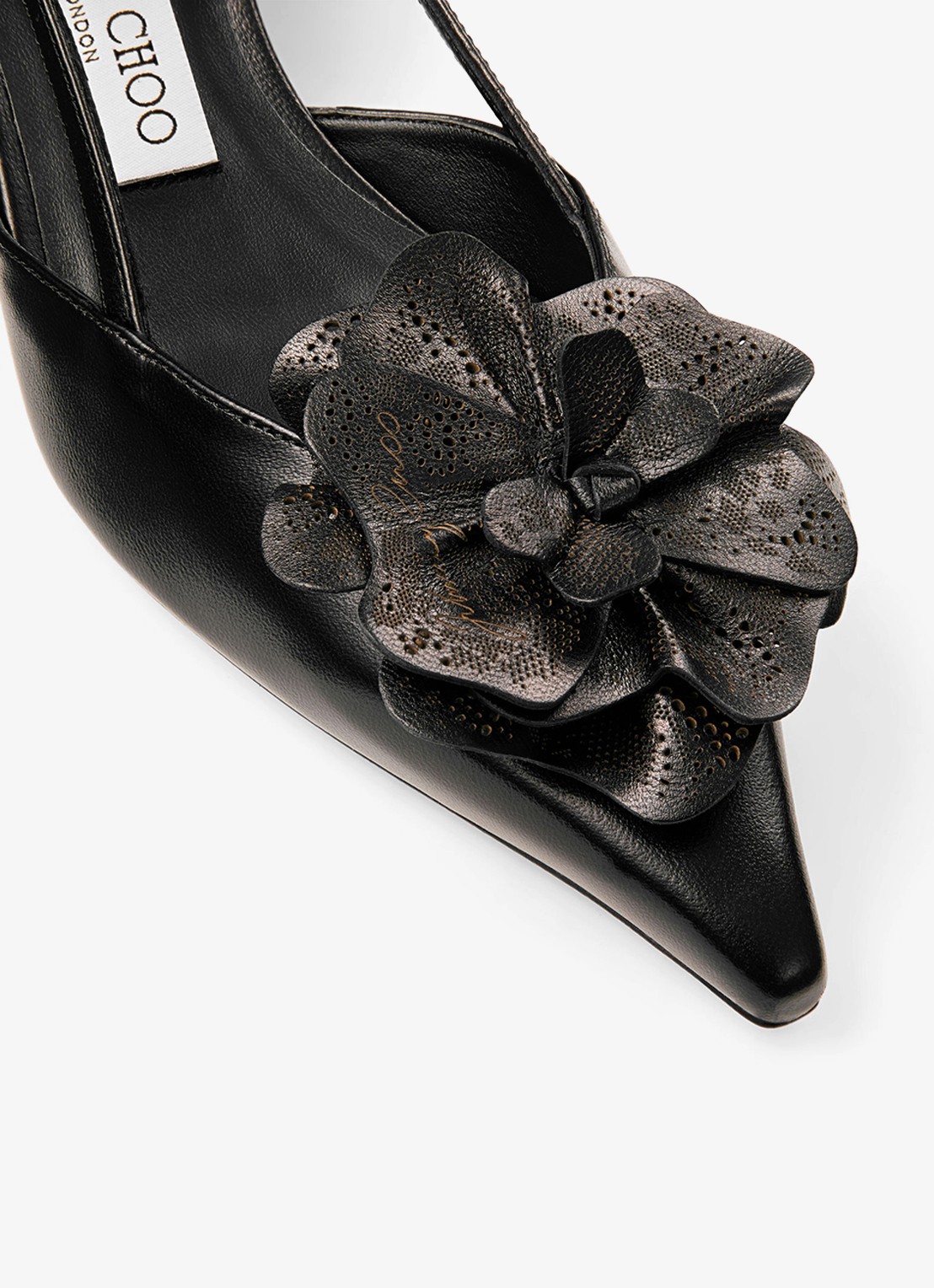 Jimmy Choo Mimmi 50 slingback van lamsleer - detail 3 zwart