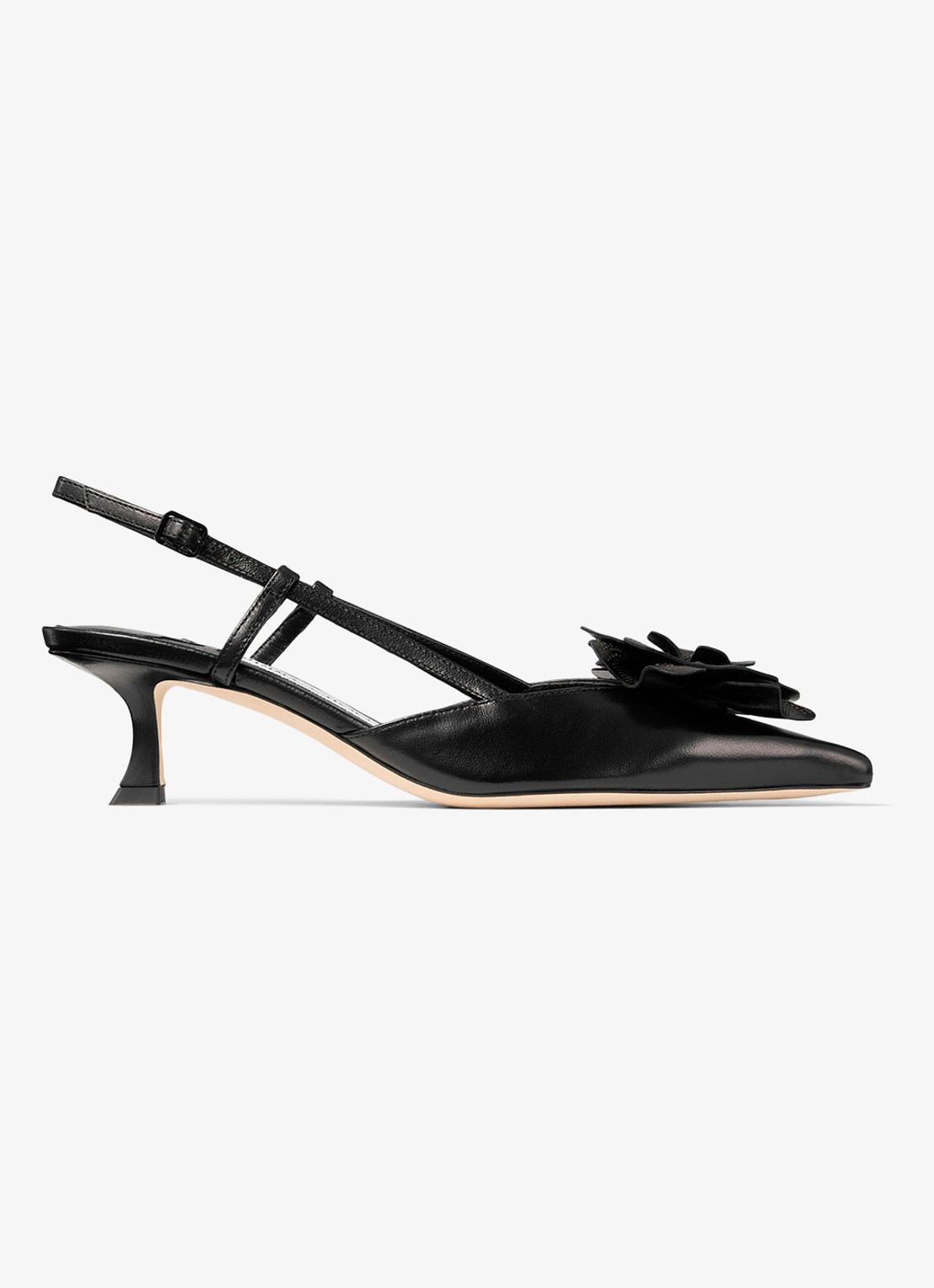 Jimmy Choo Mimmi 50 slingback van lamsleer - voorkant 4 zwart