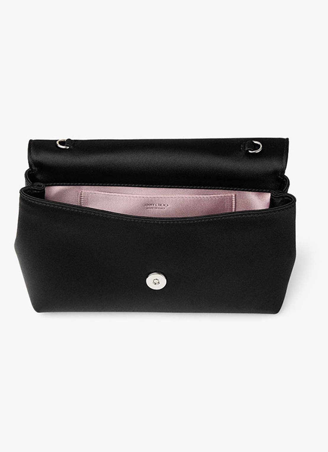 Jimmy Choo Mini Soft Bow crossbodytas van satijn - detail 2 zwart