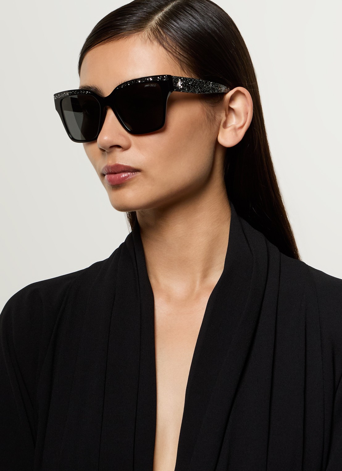 Jimmy Choo Retro zonnebril JC5003 - voorkant 2 zwart