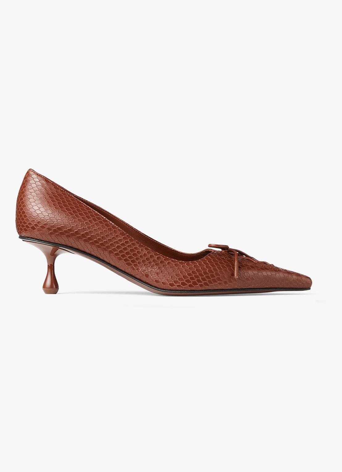Jimmy Choo Scarlett 50 pump van kalfsleer - voorkant 3 cognac