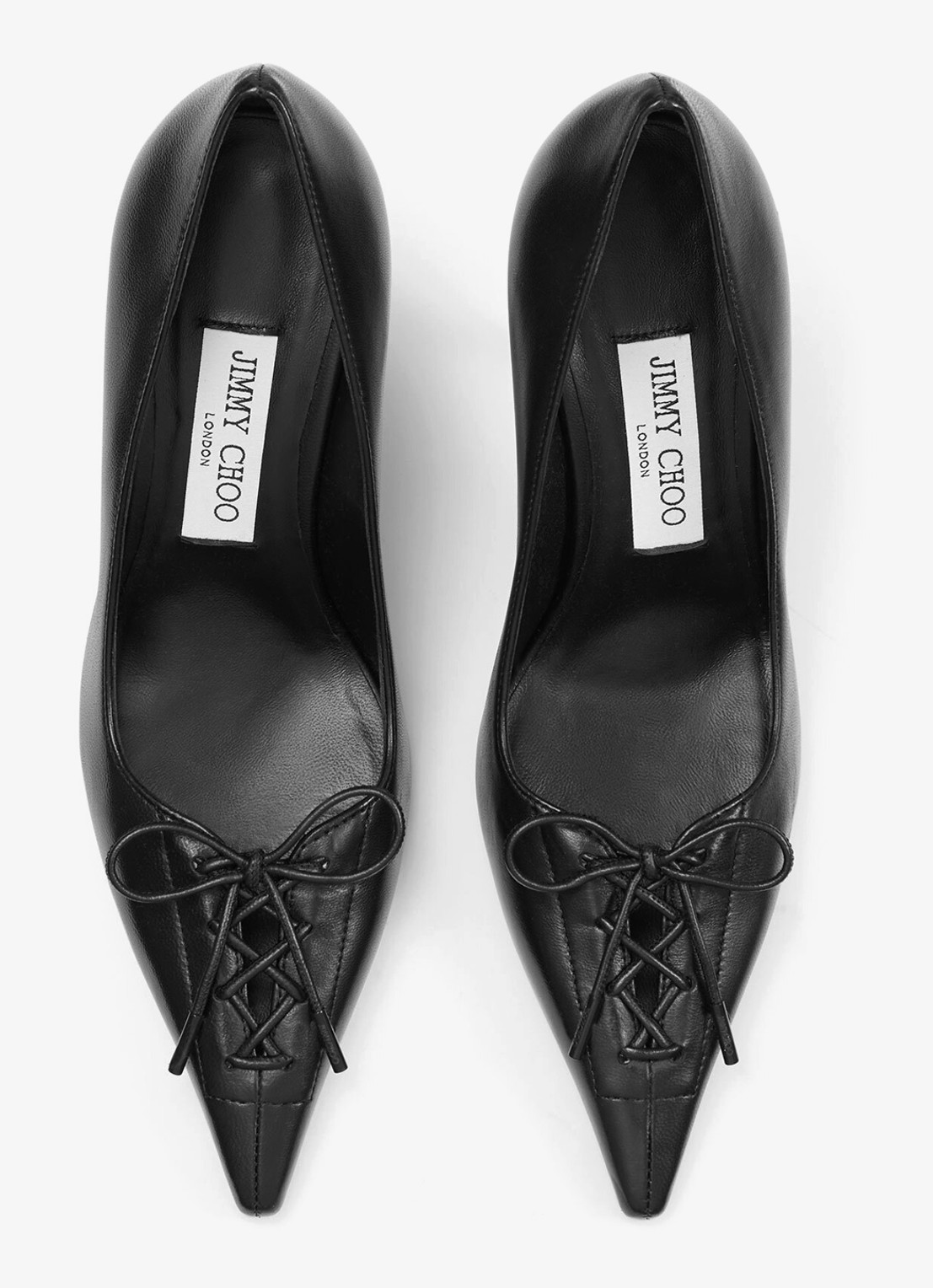 Jimmy Choo Scarlett 50 pump van lamsleer - detail 4 zwart