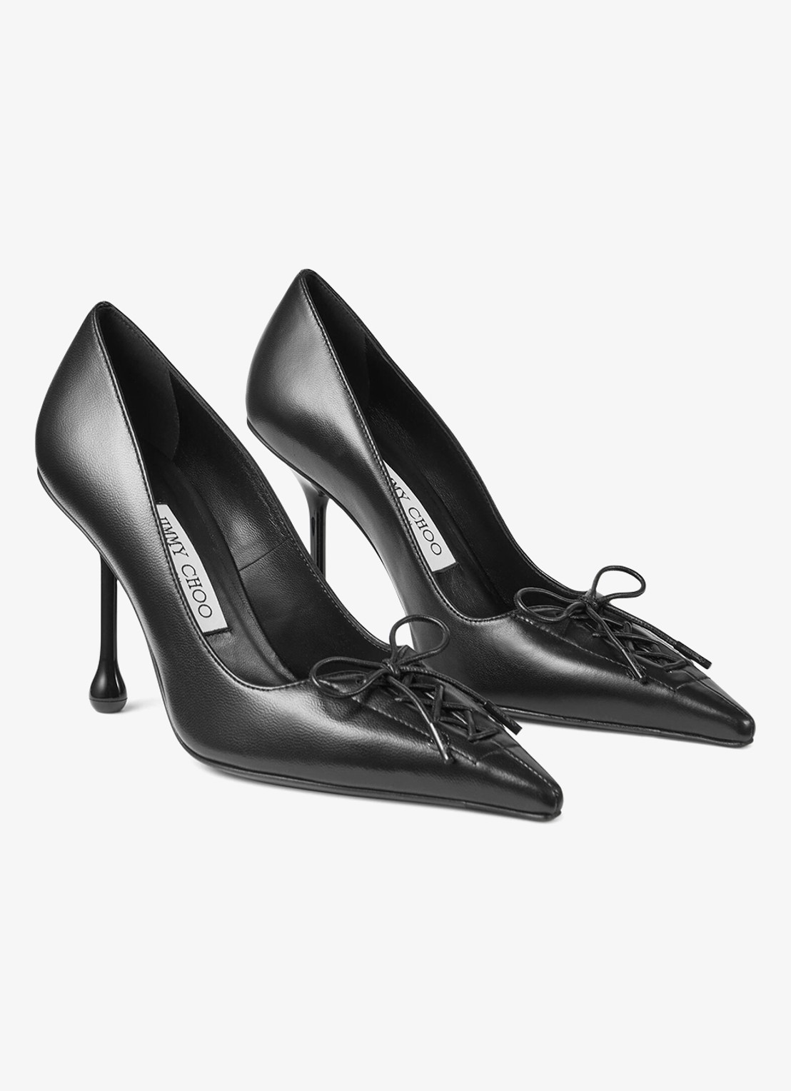 Jimmy Choo Scarlett 50 pump van lamsleer - voorkant 3 zwart