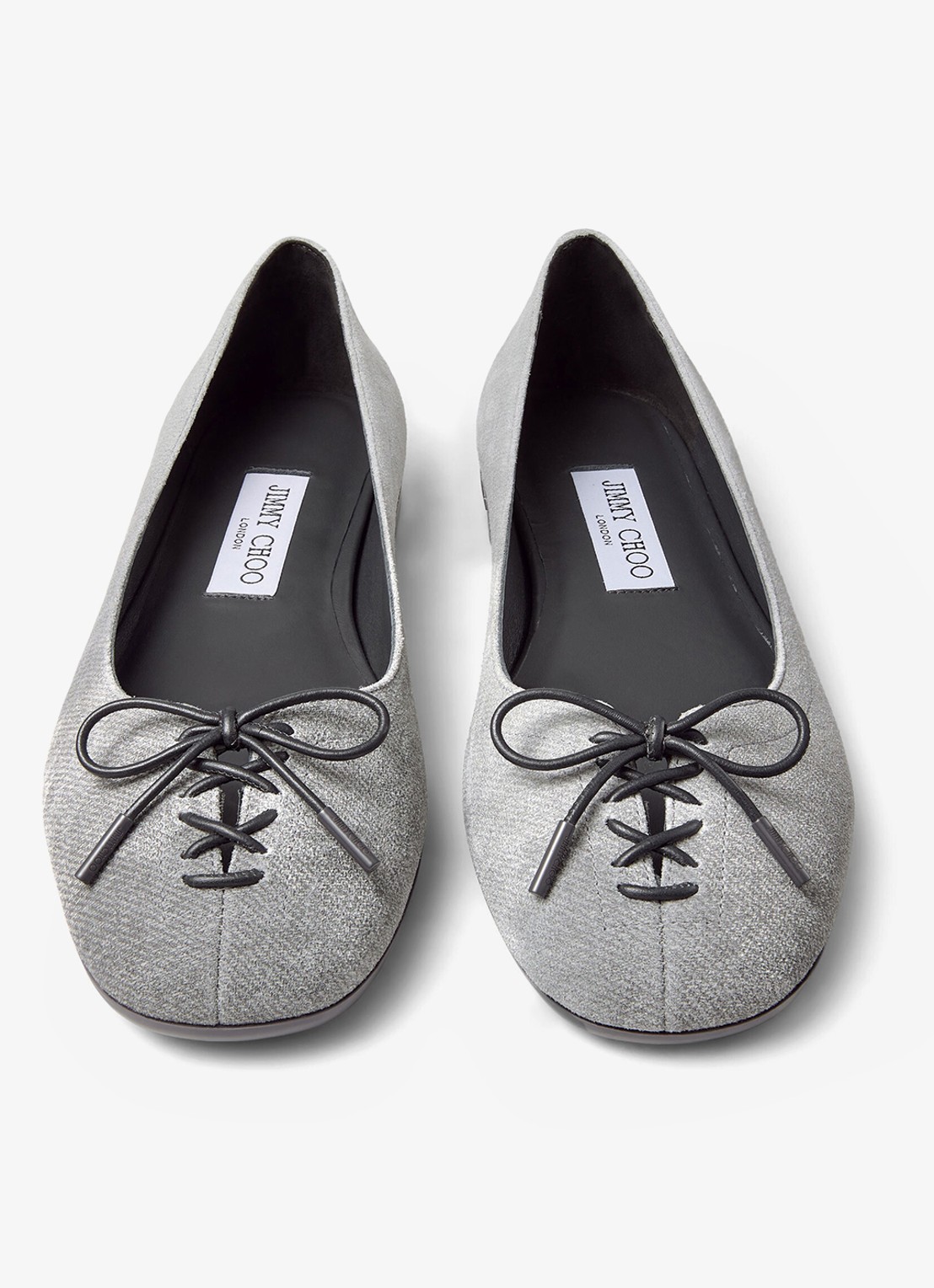 Jimmy Choo Scarlett ballerina met strikdetail - detail 2 grijs