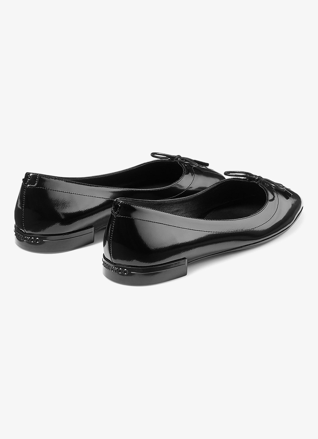 Jimmy Choo Scarlett ballerina van lamsleer met lakfinish - achterkant 5 zwart