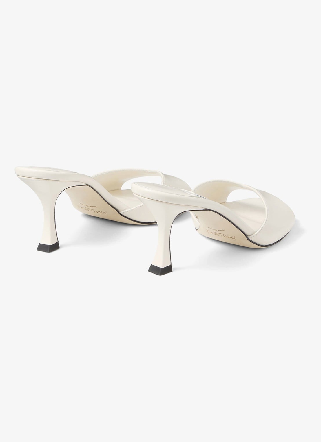 Jimmy Choo Skye 70 muiltje van kalfsleer - achterkant 4 gebroken wit