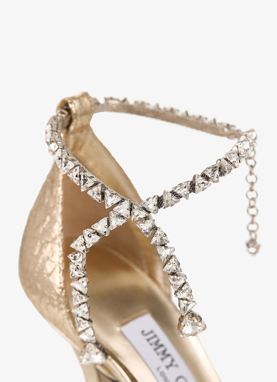 Jimmy Choo Stevie 100 pump met metallic finish - detail 4 goud