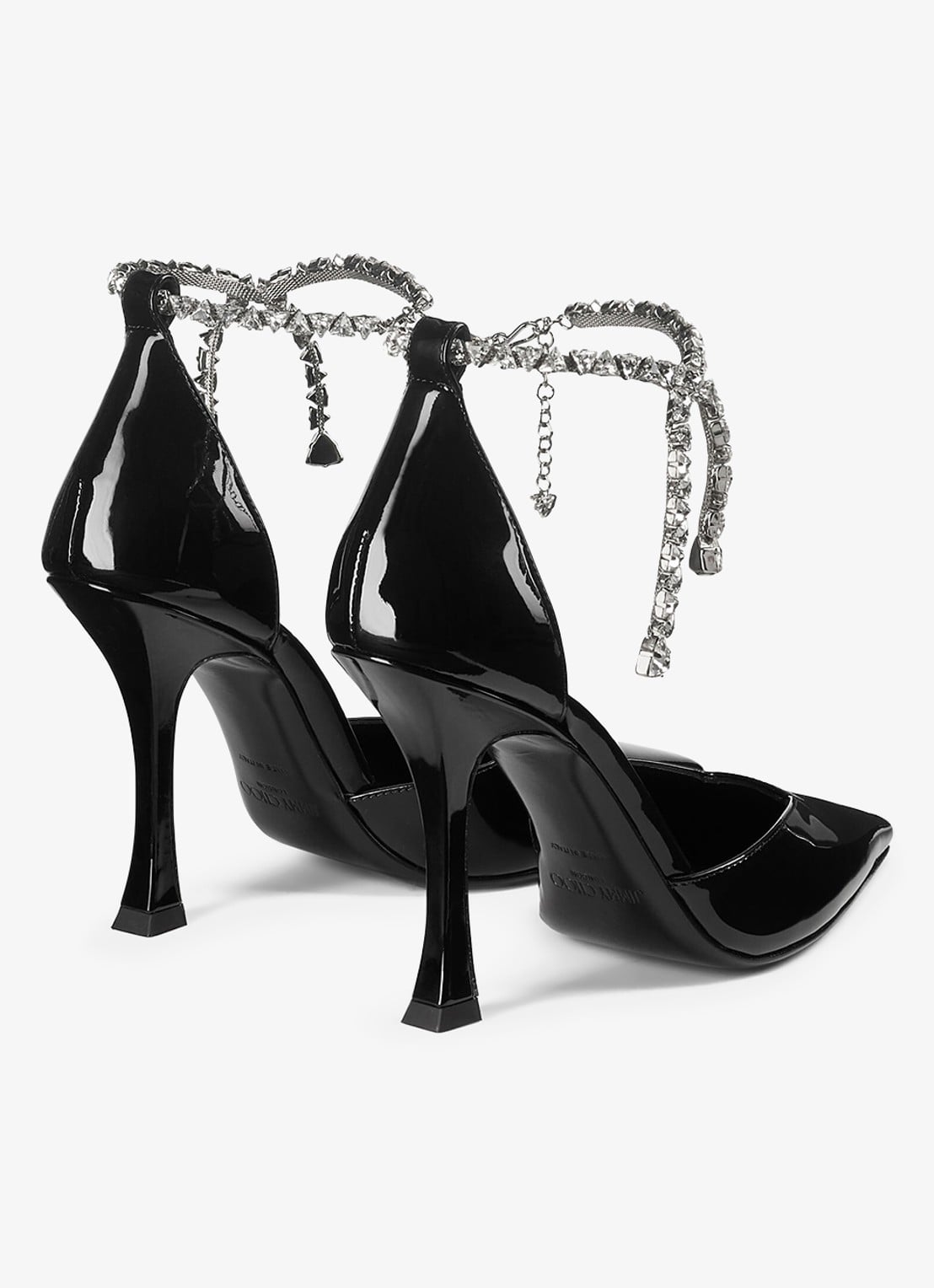 Jimmy Choo Stevie 100 pump van lakleer - achterkant 3 zwart